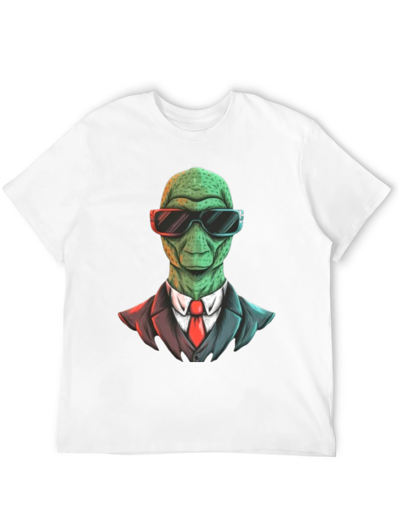 Black Alien in Suit Graphic T-Shirt view 12