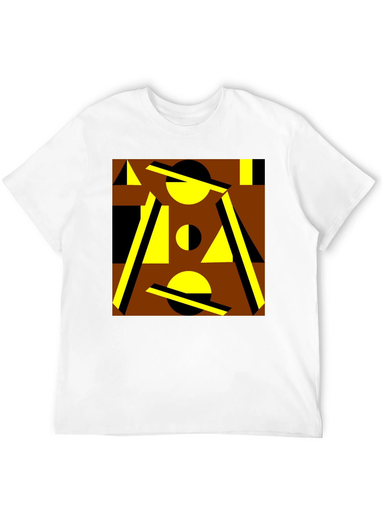 Black Geometric Pattern Graphic Tee view 12