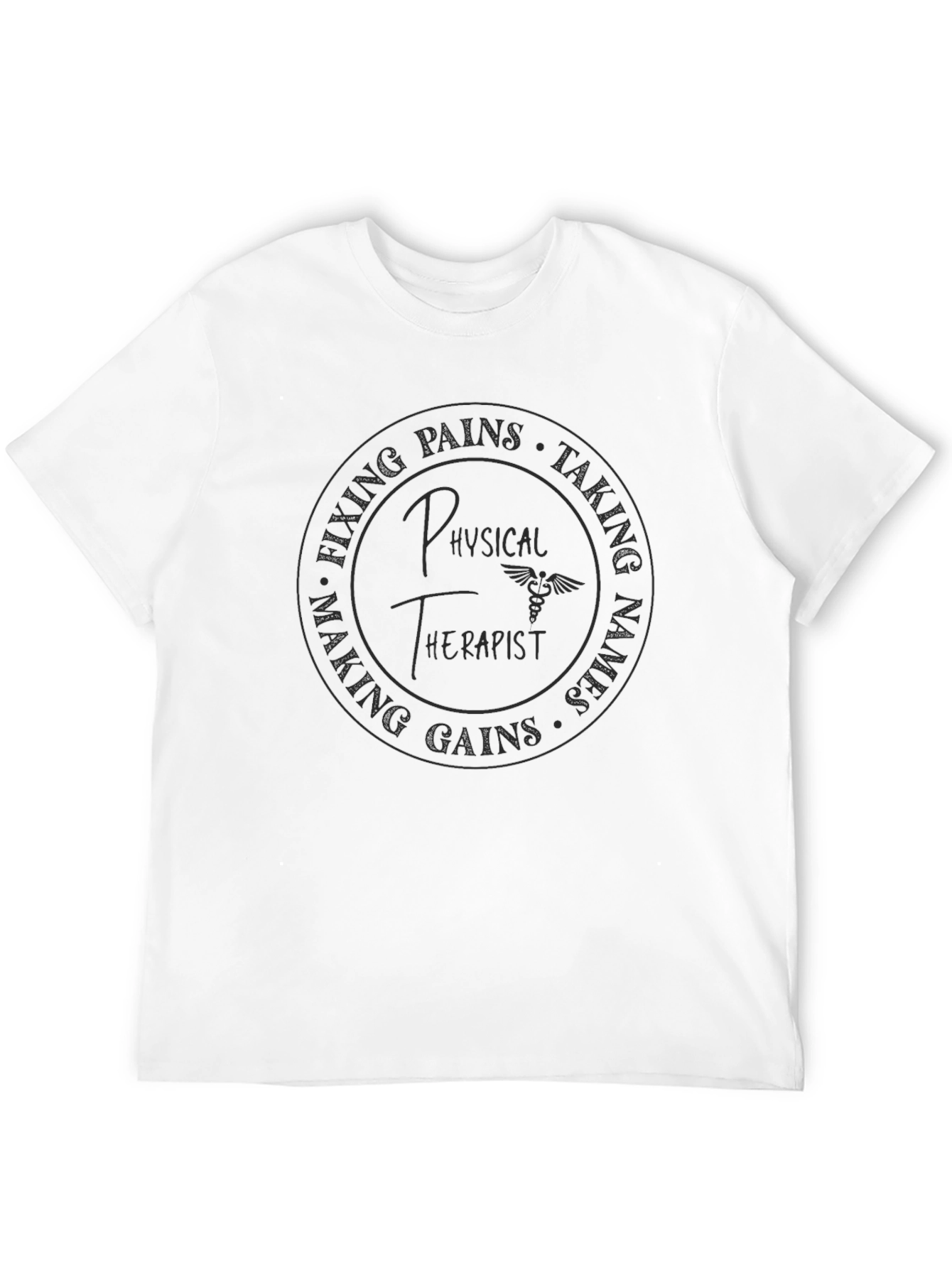 Black Physical Therapist Graphic Tee - Fixing Pains, Taking Names view 12