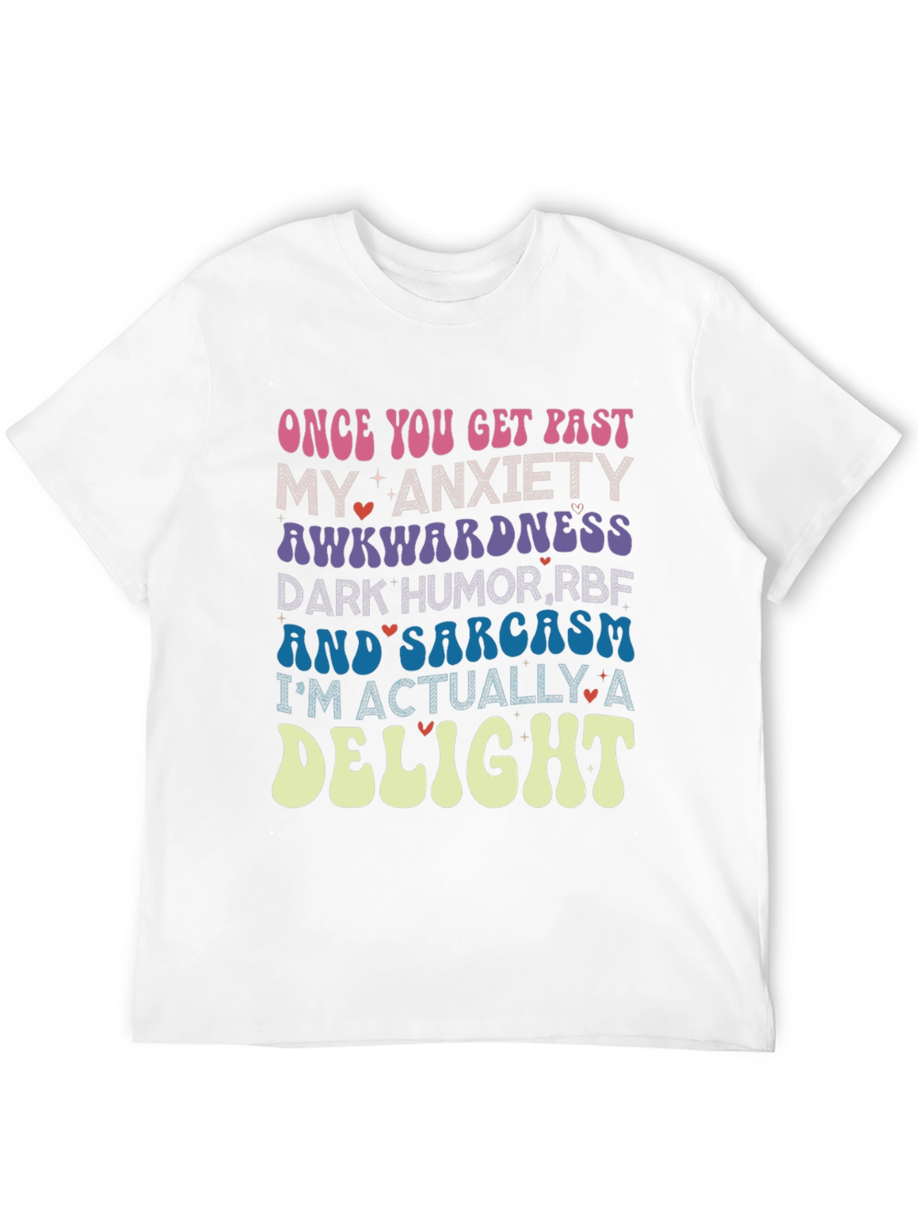 Black Anxiety Sarcasm Delight Novelty Graphic Tee view 12