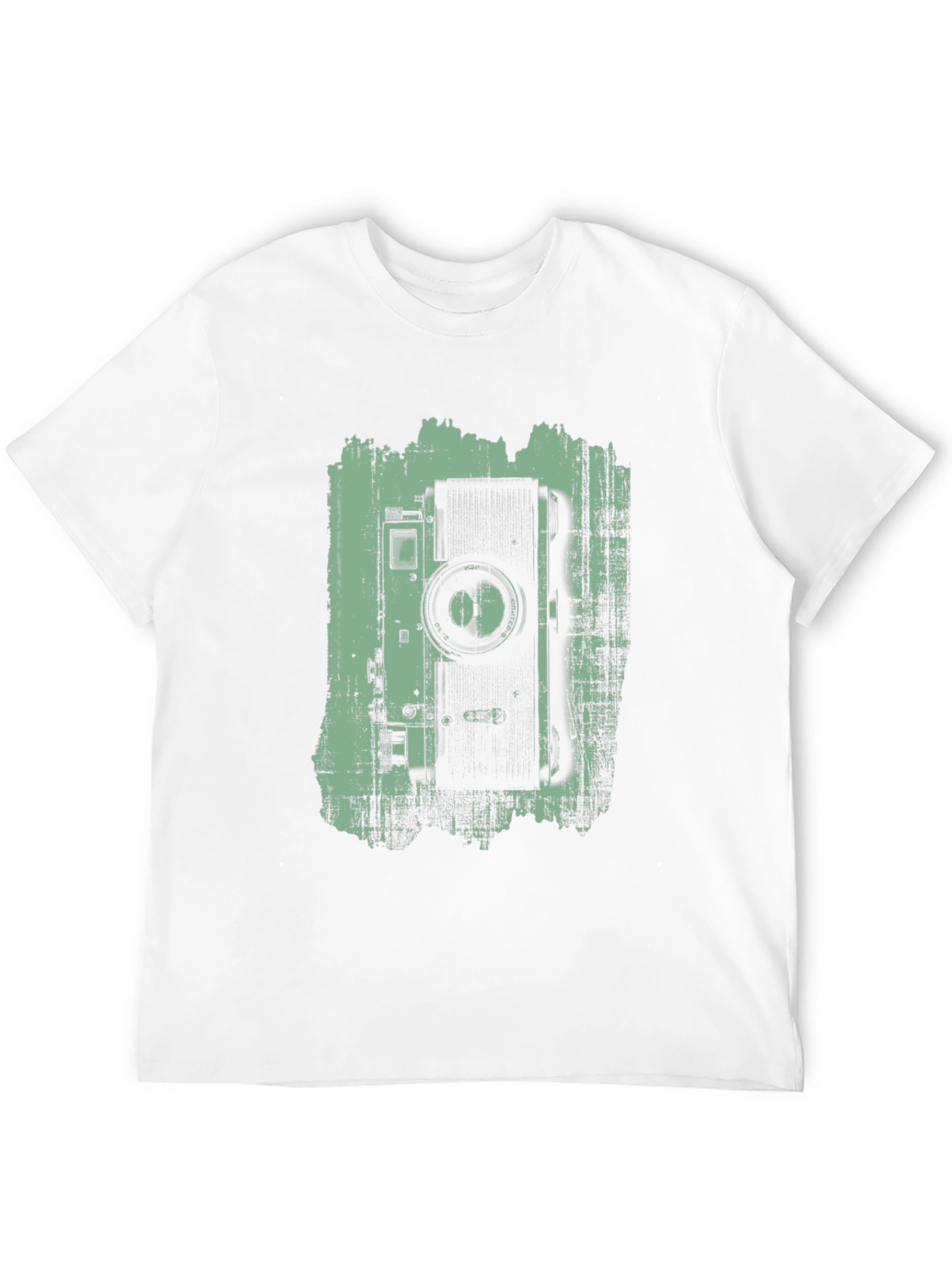 Black Vintage Camera Graphic Tee - Black Cotton T-Shirt view 12