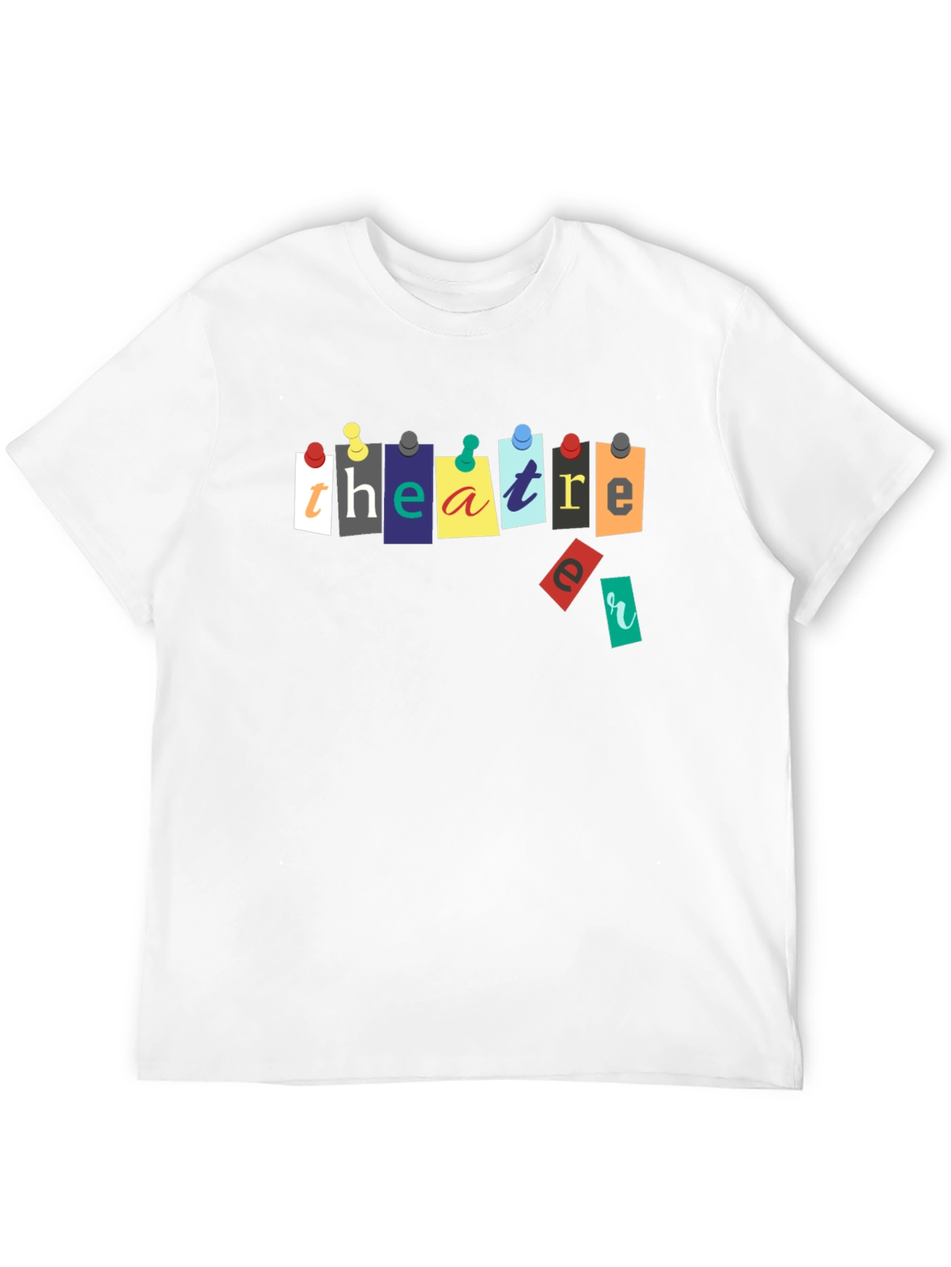 Black Theatre Push Pin T-Shirt view 12