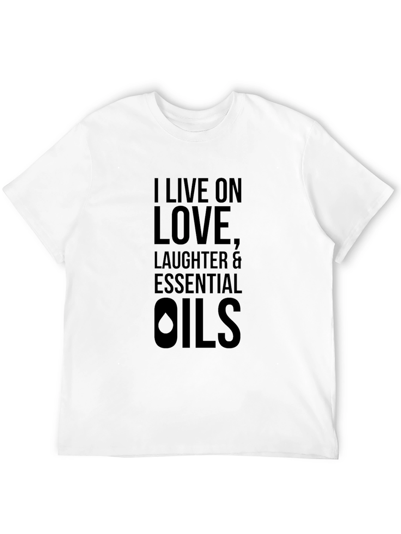 Black Live on Love Essential Oils Graphic Tee - Black view 12