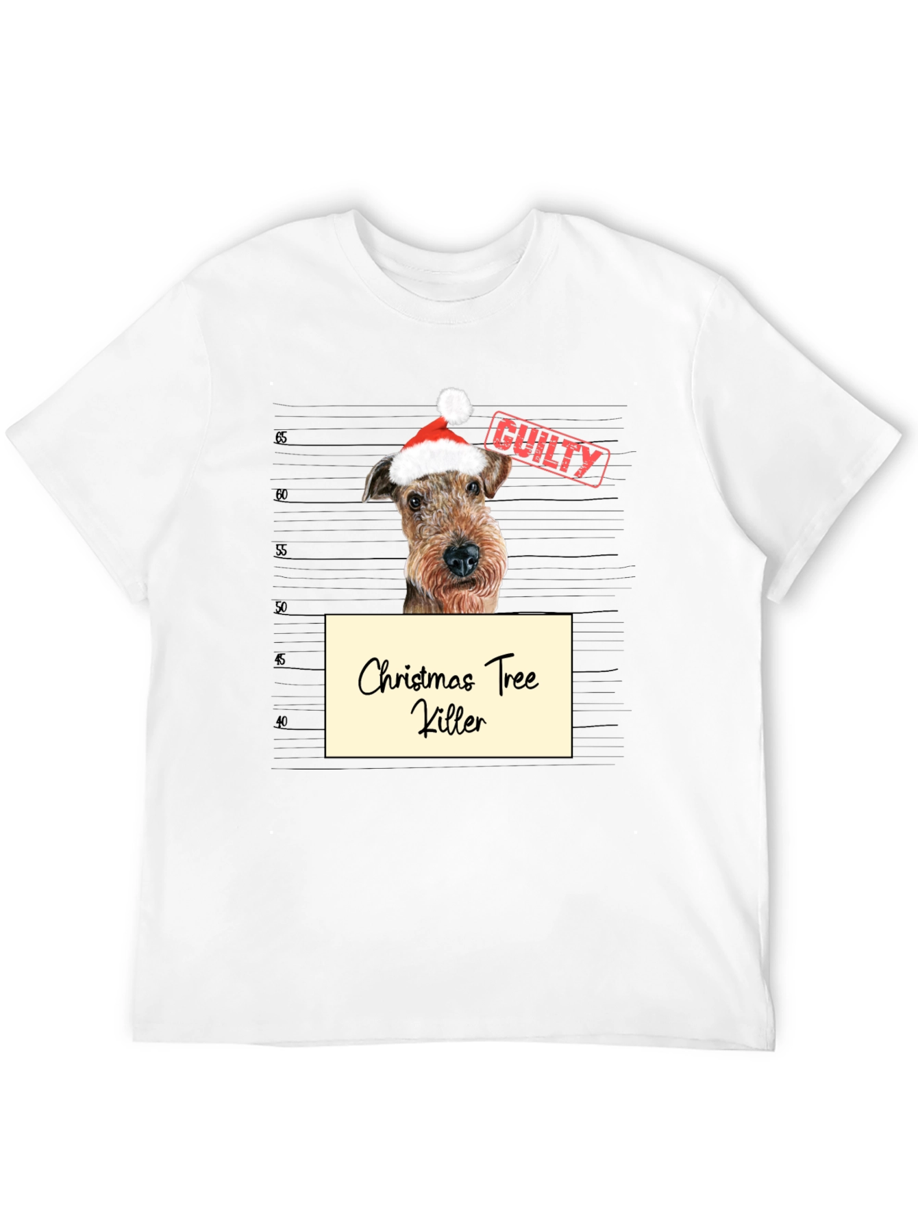 Christmas Tree Killer Dog Mugshot Graphic Tee - 12