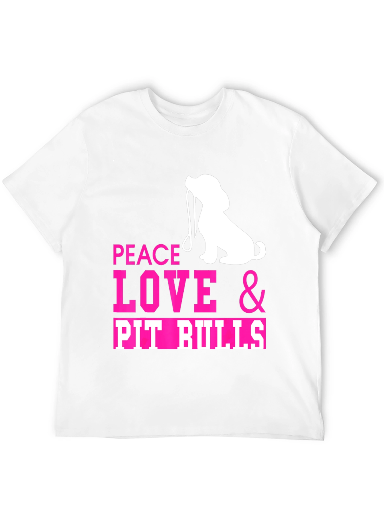Black Peace Love & Pit Bulls T-Shirt view 12