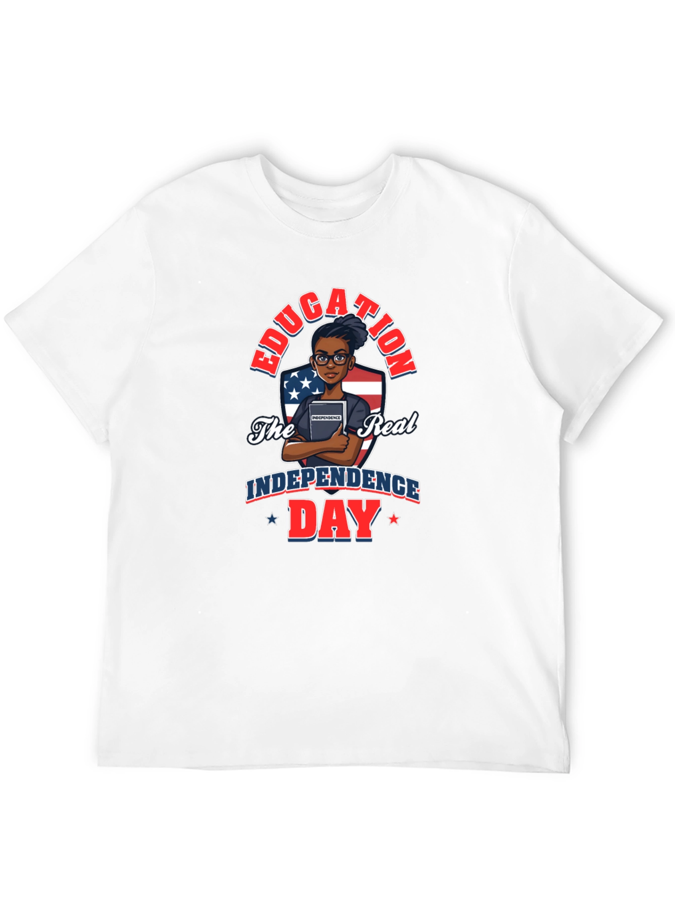 Black Education Independence Day Graphic Tee view 12