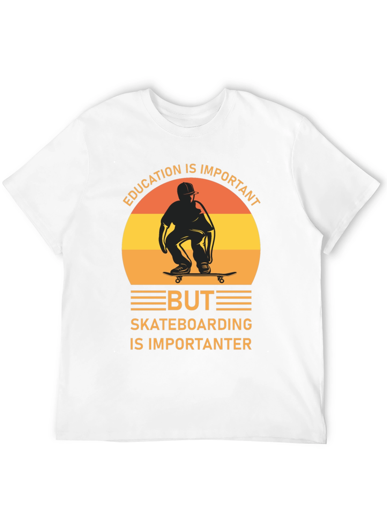 Skateboarding Graphic Tee - Education is Important, But... - 12