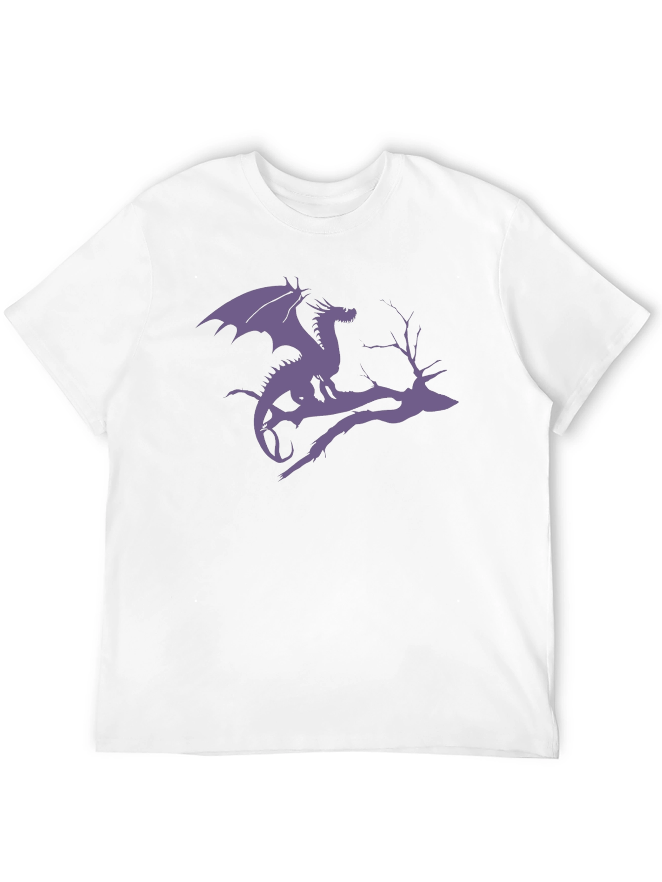 Black Dragon Silhouette Tee - Fantasy Black T-Shirt view 12