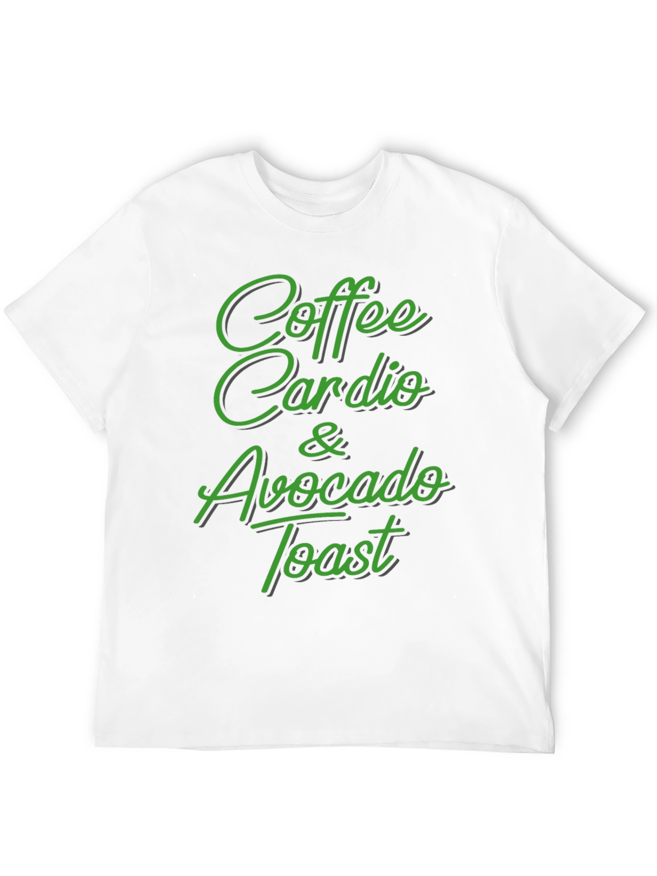 Black Coffee Cardio Avocado Toast Black T-Shirt view 12