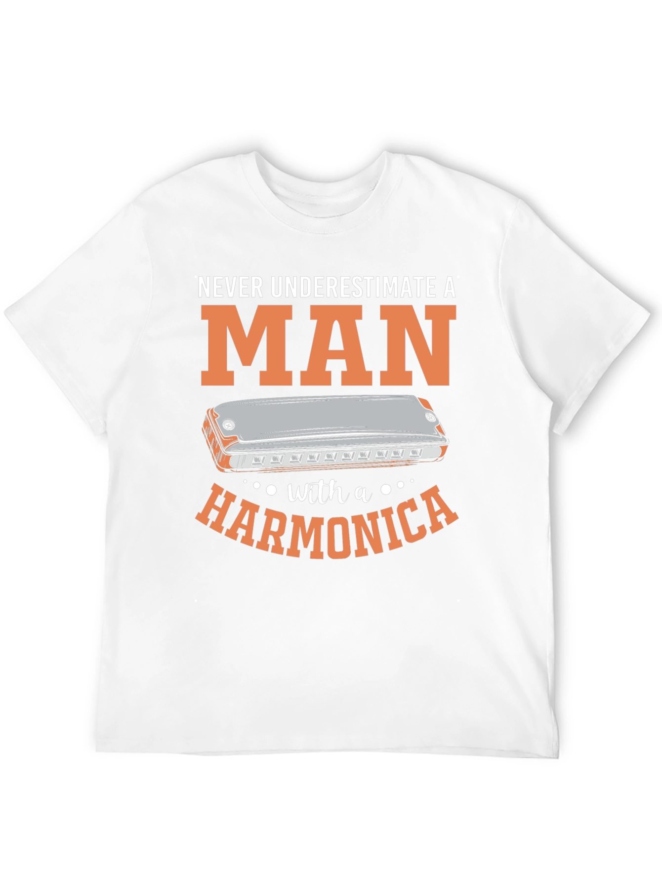 Black Harmonica Man T-Shirt - Music Lover Tee view 12