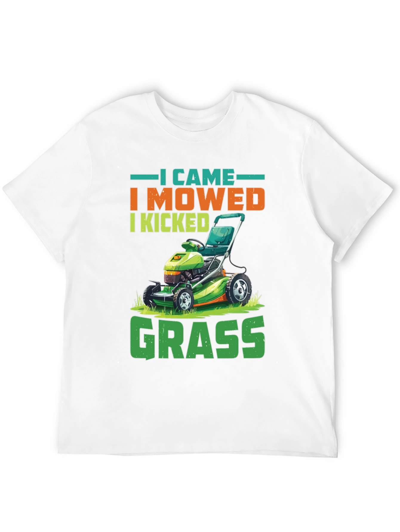 Black I Came I Mowed Funny Lawn Mowing T-Shirt view 12