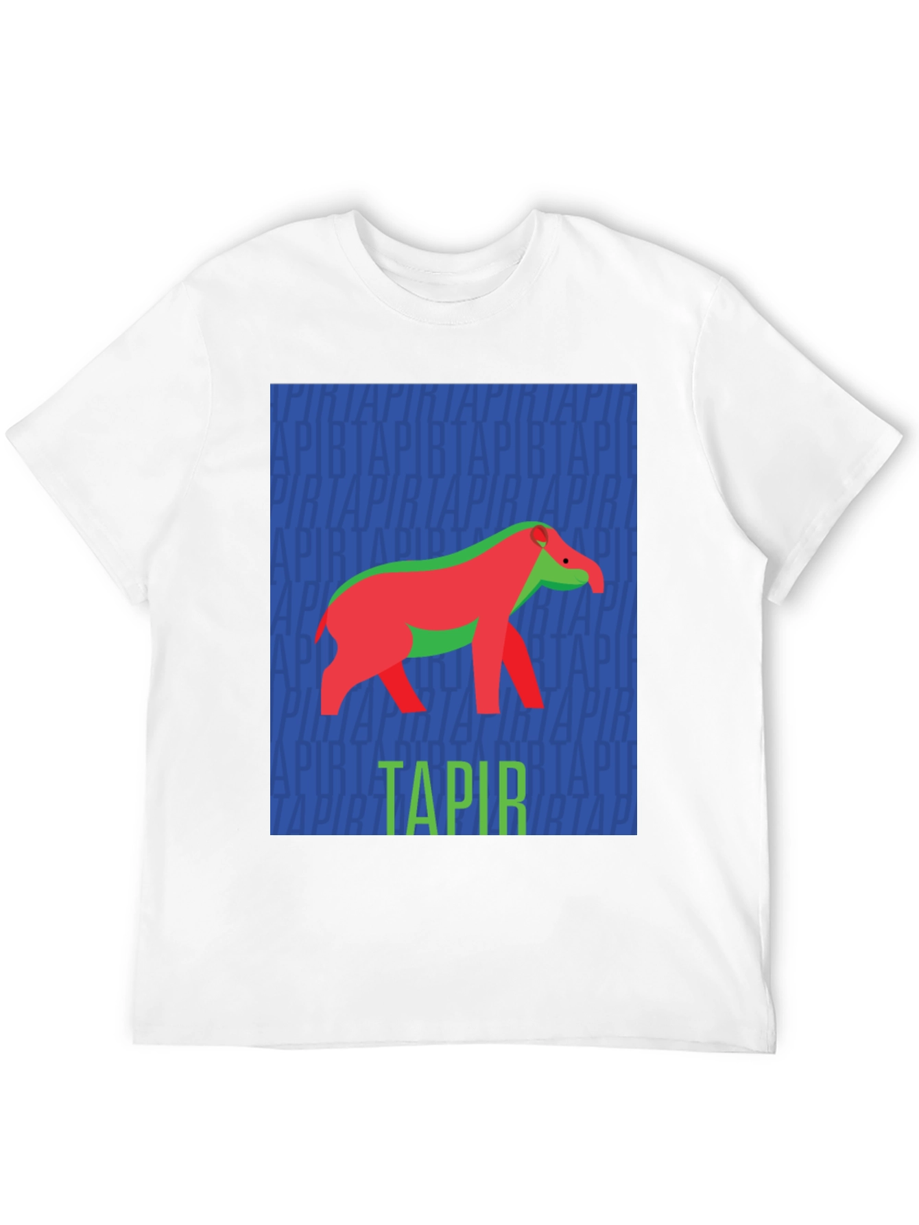 Black Retro Tapir Graphic Tee - Novelty Animal Lover T-Shirt view 12
