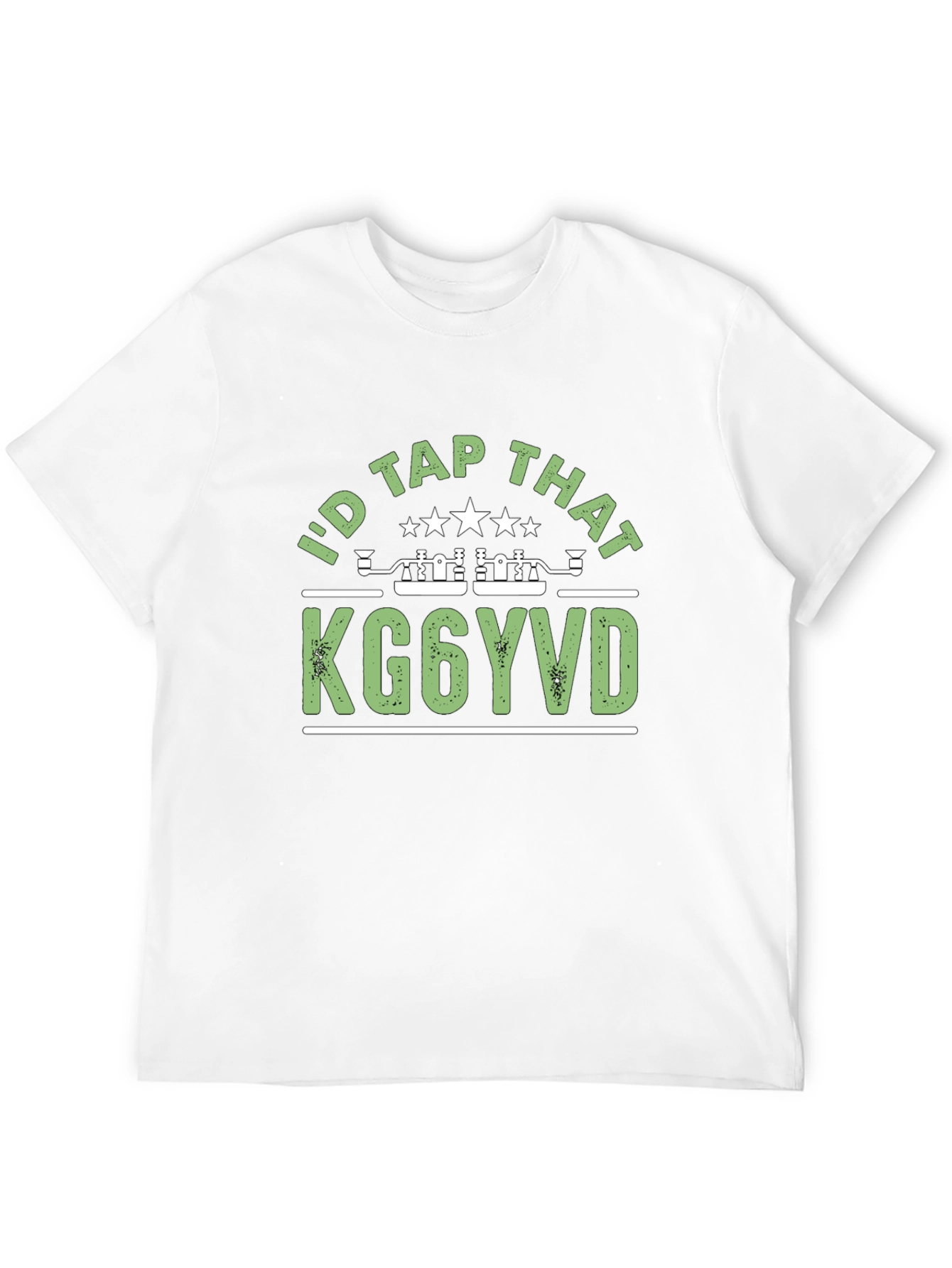 Black I'd Tap That KG6YVD T-Shirt - Amateur Radio view 12