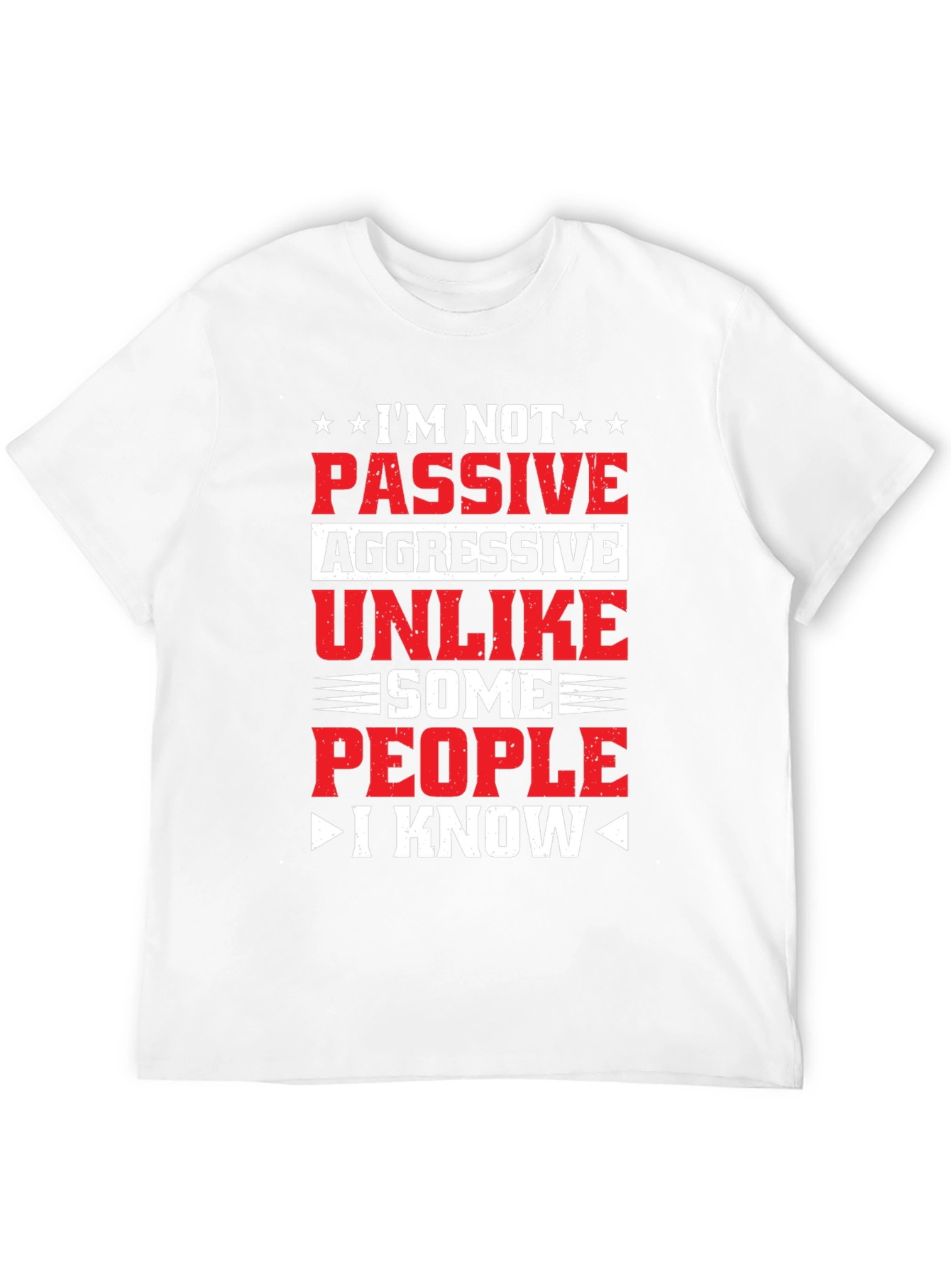 Black Passive Aggressive Funny Graphic T-Shirt view 12