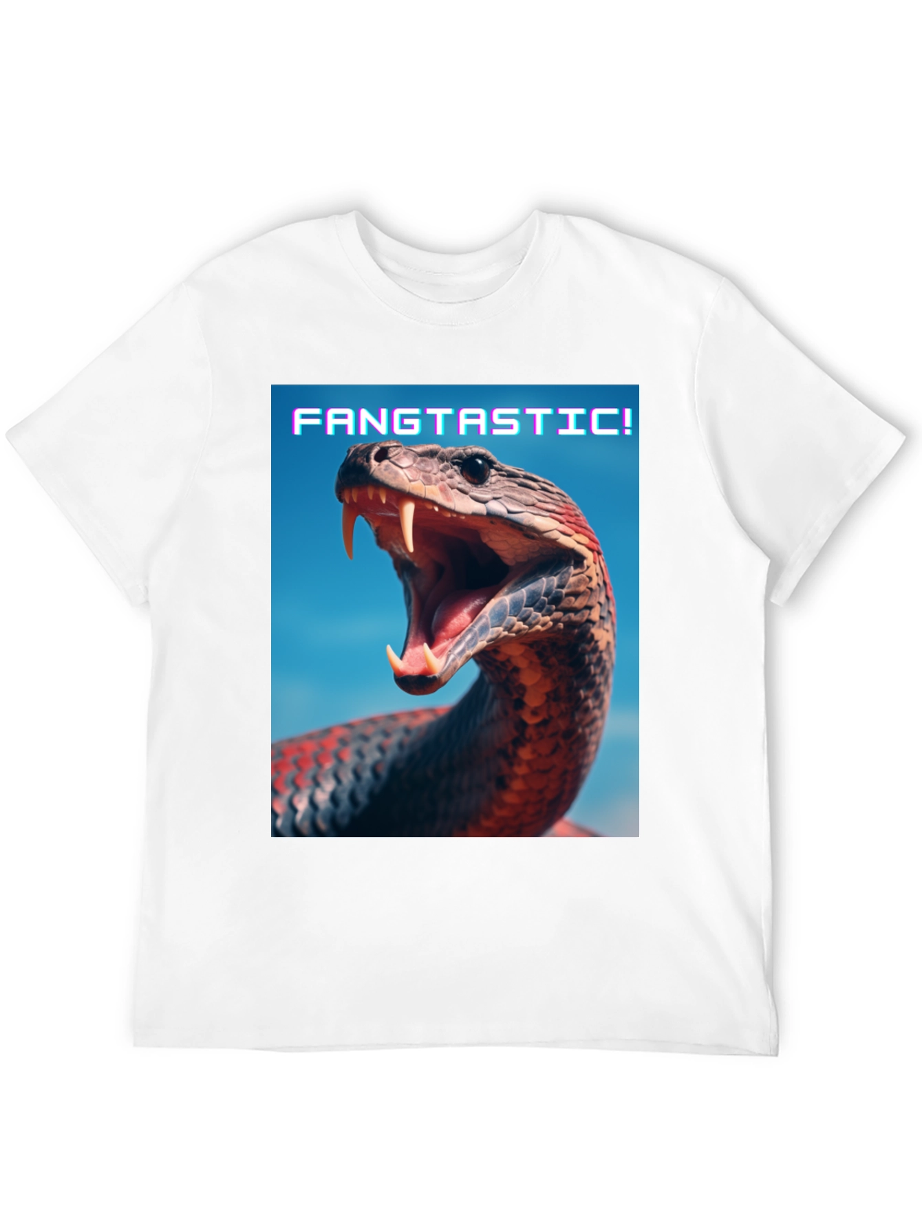 Black Fangtastic Snake Graphic Tee - Unique Animal Print Shirt view 12