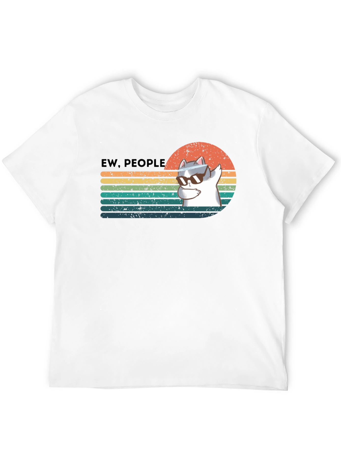 Black Ew People Cat Dabbing Graphic T-Shirt view 12