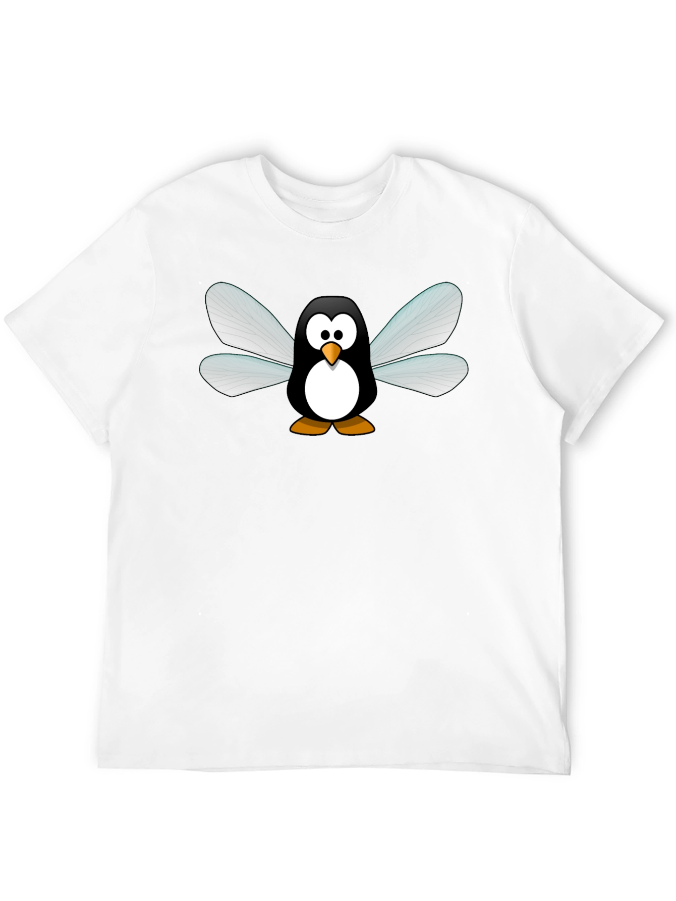 Black Penguin Fly T-Shirt - Soft Cotton Graphic Tee view 12
