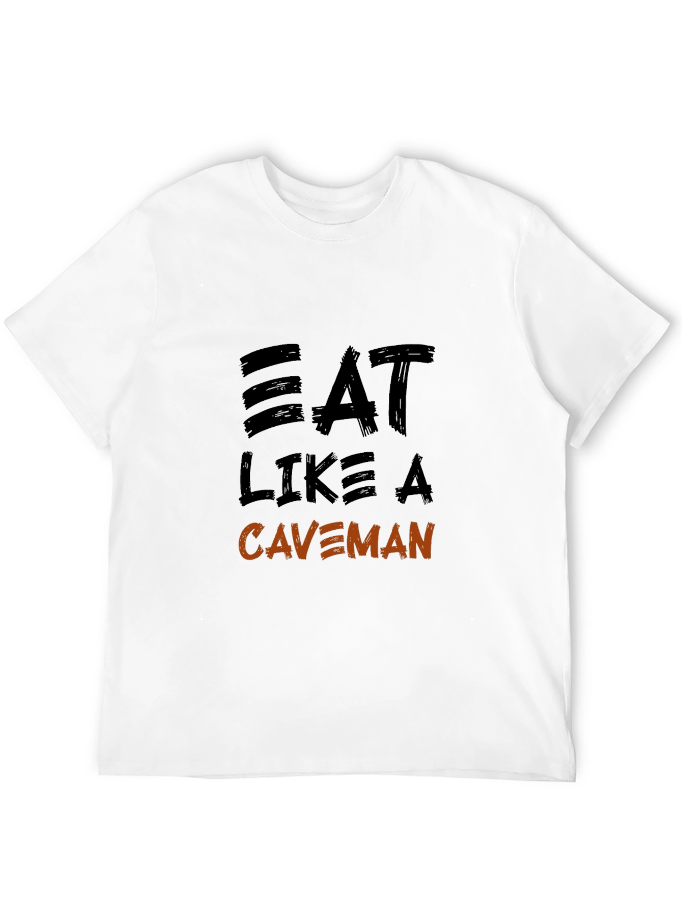 Black Eat Like a Caveman Graphic T-Shirt view 12