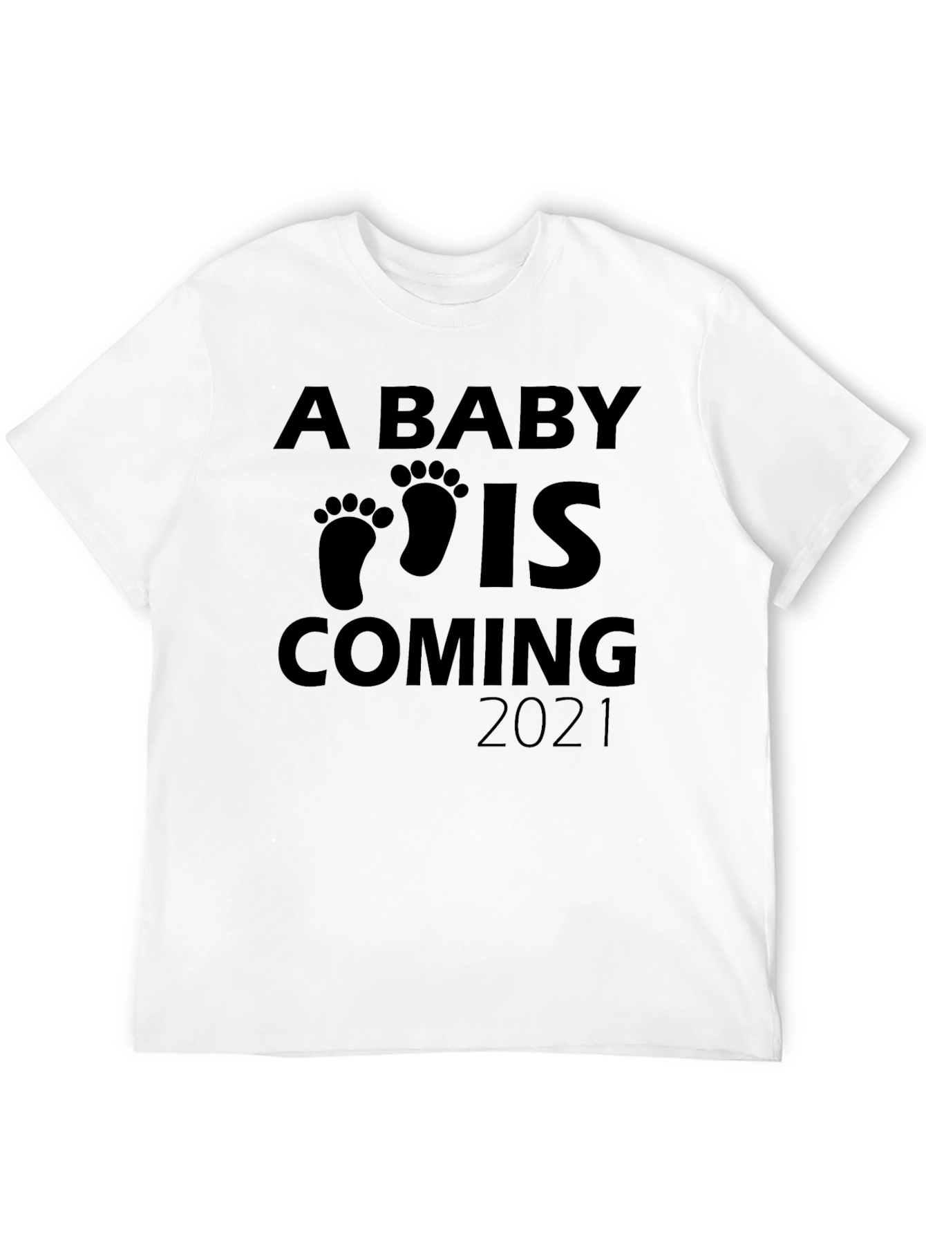 Black A Baby is Coming 2021 T-Shirt view 12