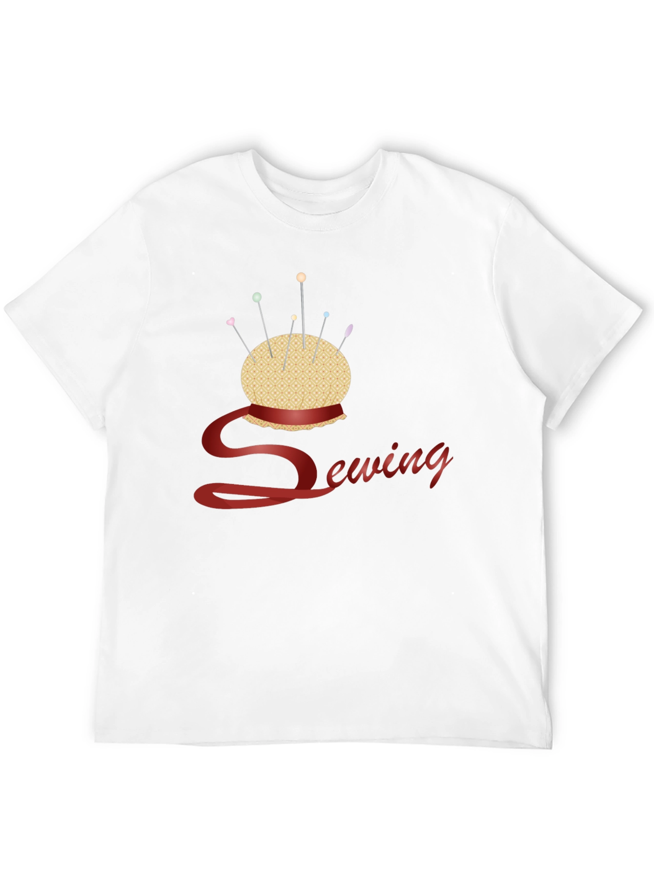 Black Sewing Themed Black T-Shirt view 12