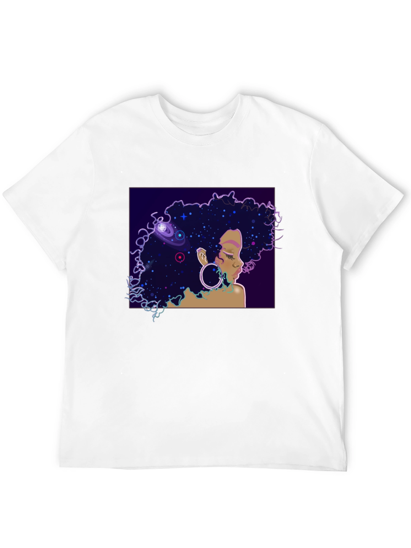 Black Cosmic Queen Black T-Shirt view 12