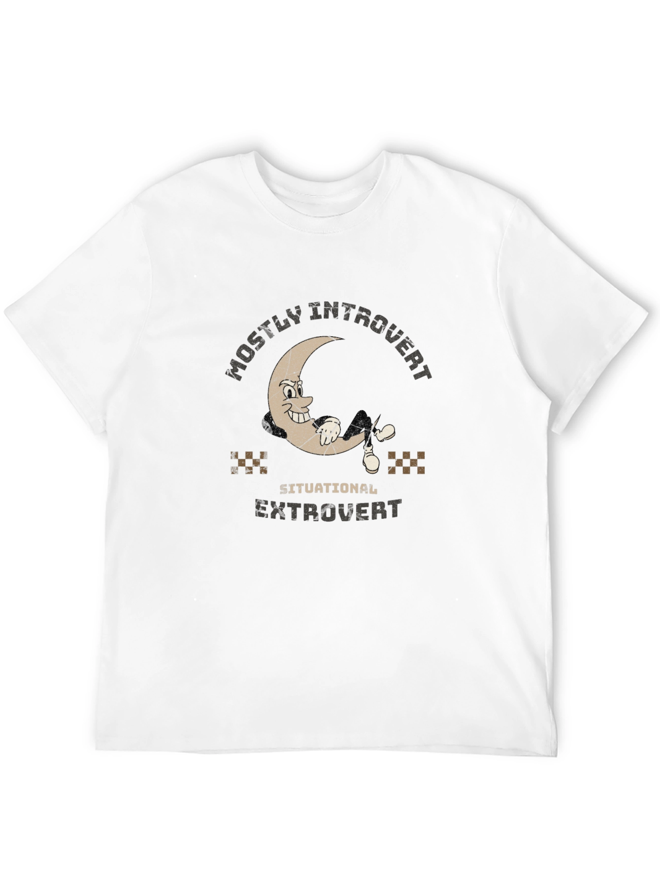Black Mostly Introvert T-Shirt - Situational Extrovert view 12