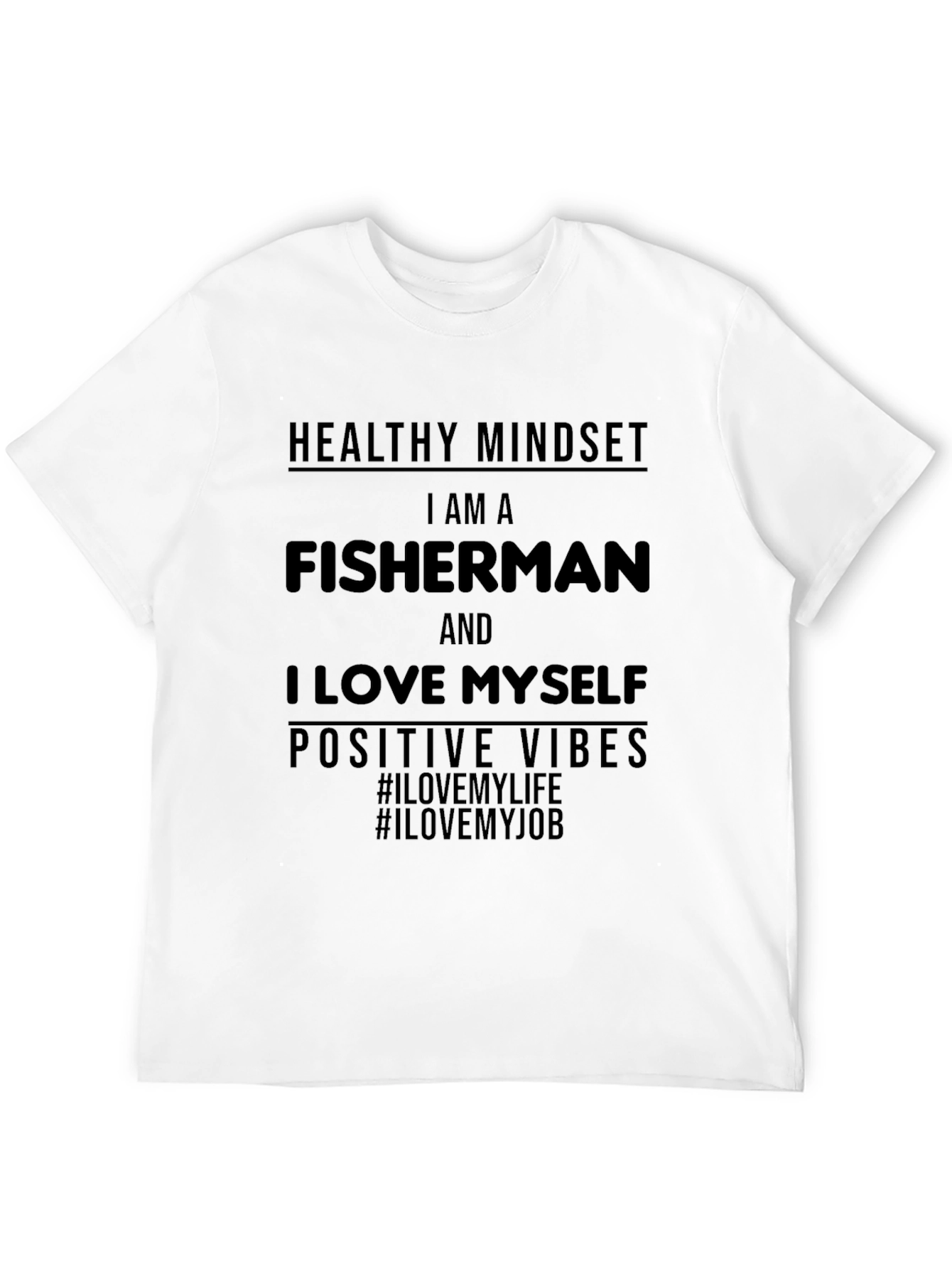 Black Fisherman Positive Vibes Graphic Tee view 12