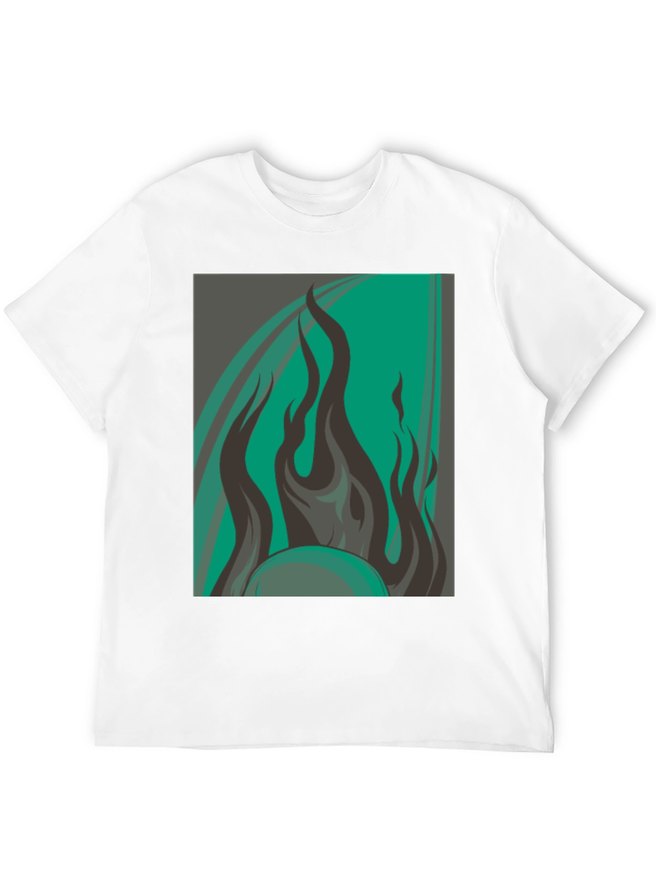 Black Fiery Graphic Tee - Bold & Stylish view 12
