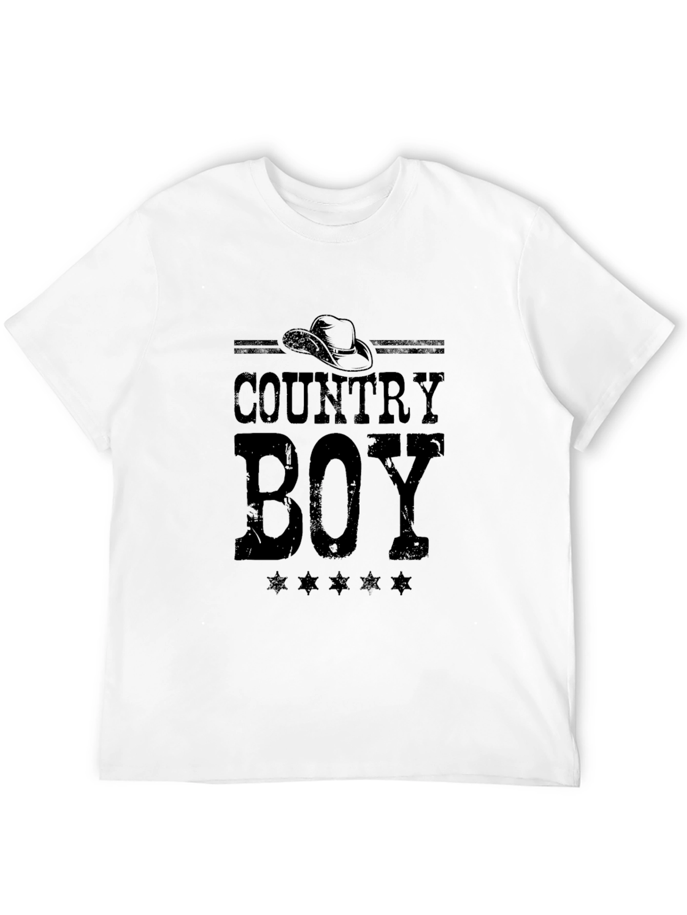 Black Country Boy Graphic Print Black T-Shirt view 12