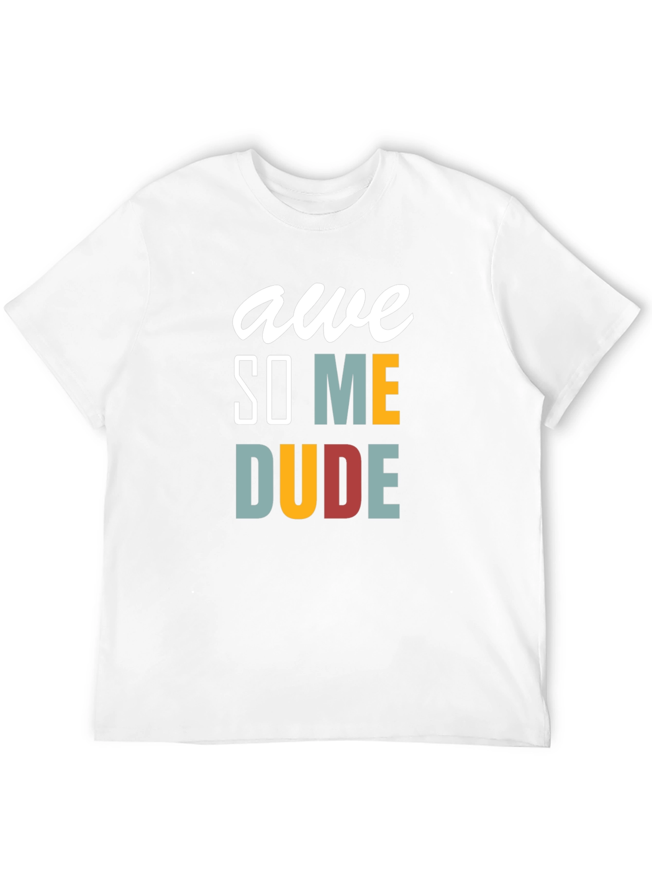 Black Awesome Dude Graphic Tee - Men's Black T-Shirt view 12