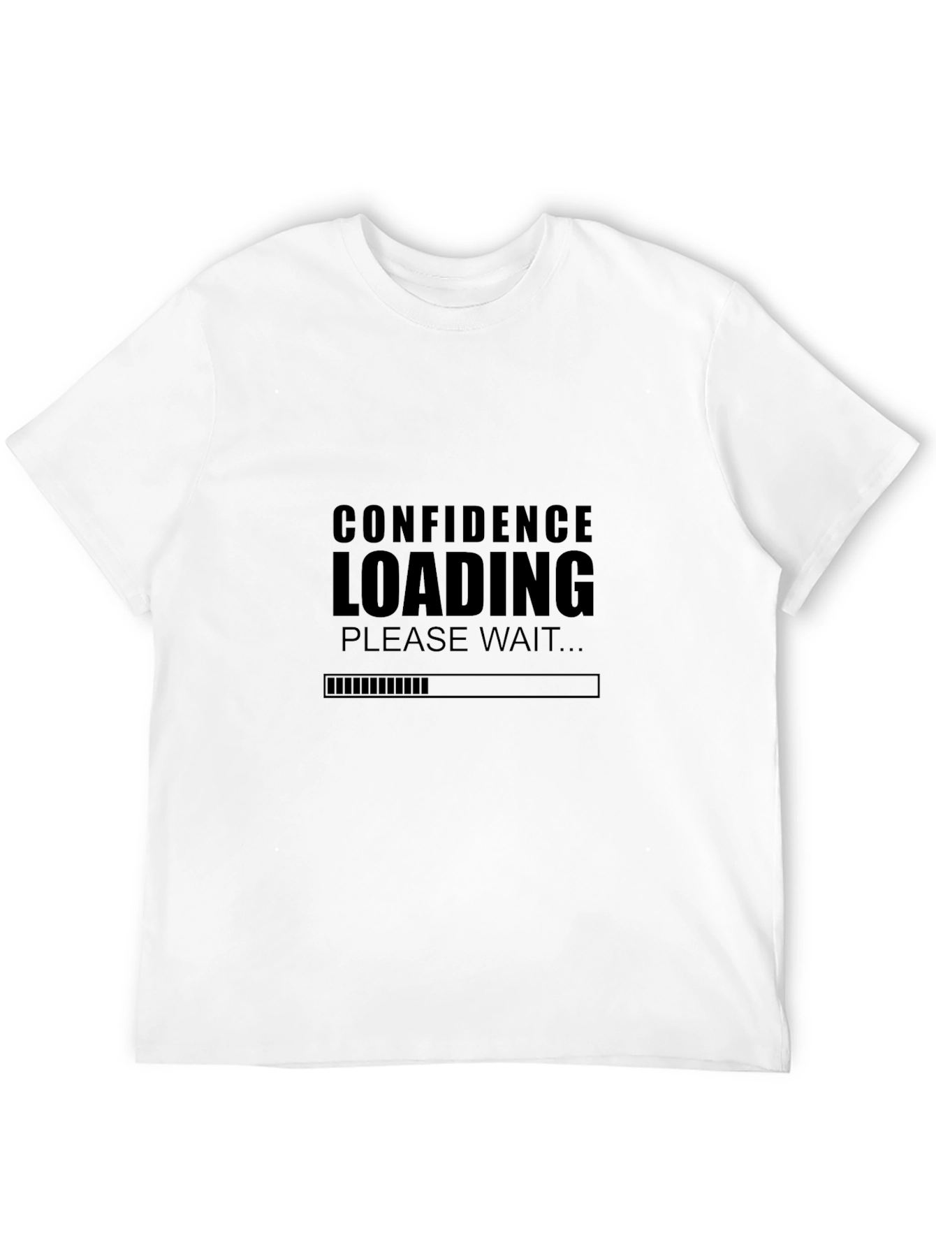 Black Confidence Loading T-Shirt - Funny Slogan Tee view 12
