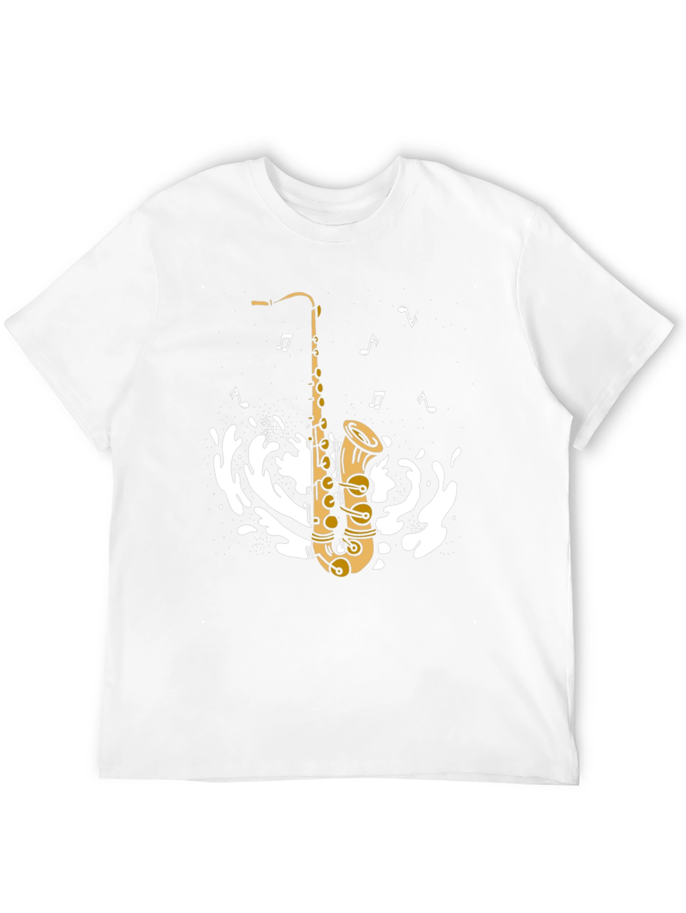 Black Saxophone Music T-Shirt - Stylish Cotton Tee for Music Lovers view 12