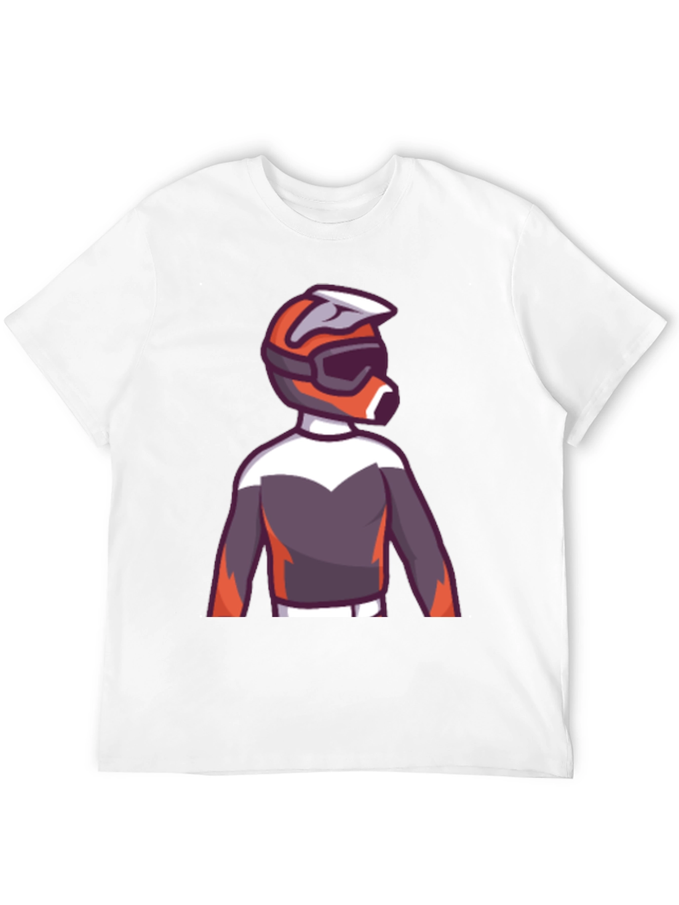 Black Cartoon Motocross Rider Graphic Tee - Black view 12