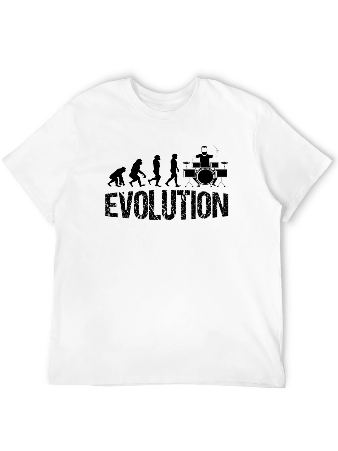 Black Evolution of Drummer Black T-Shirt view 12