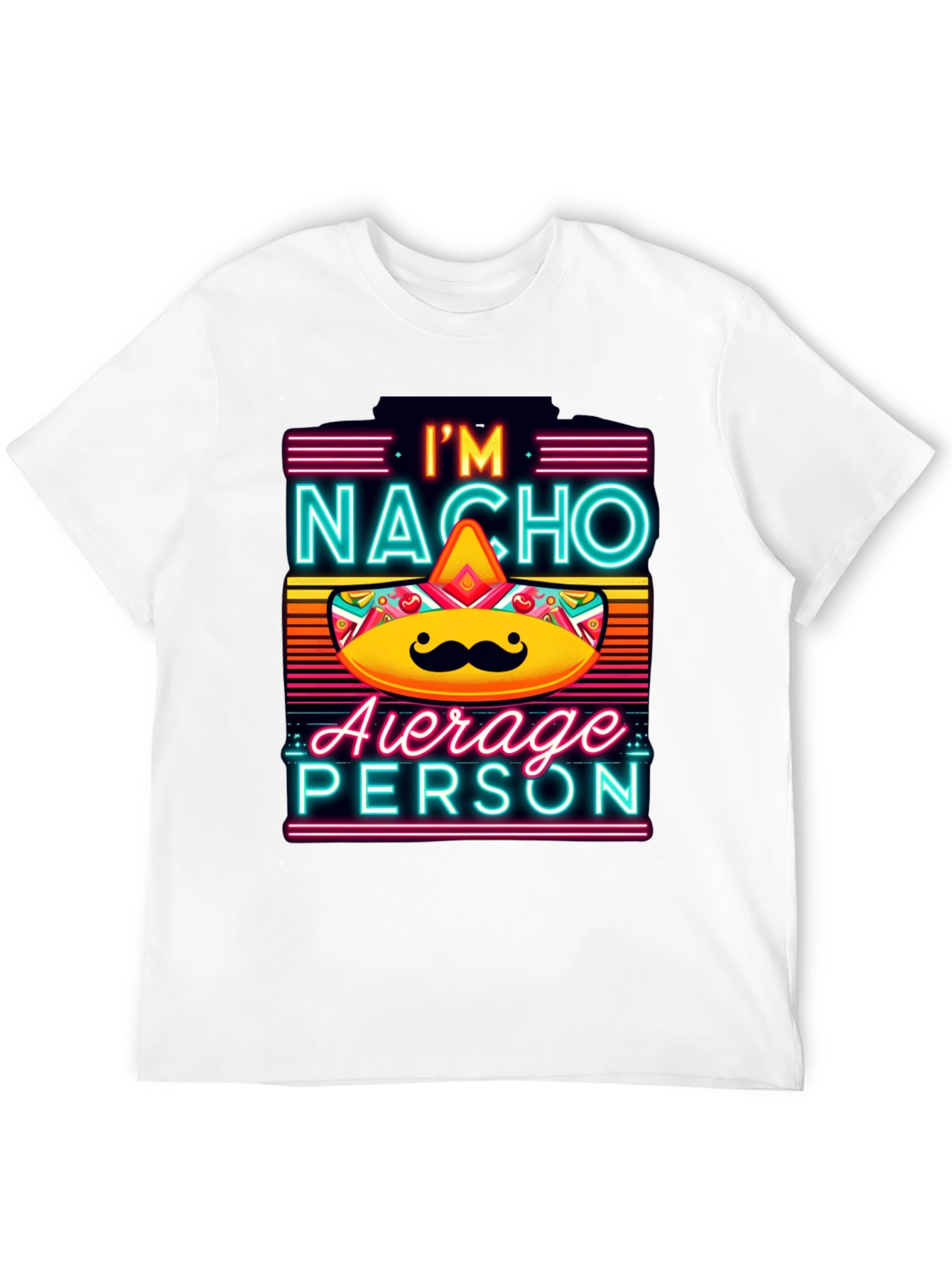 Black Nacho Average Person T-Shirt - Funny Novelty Tee view 12