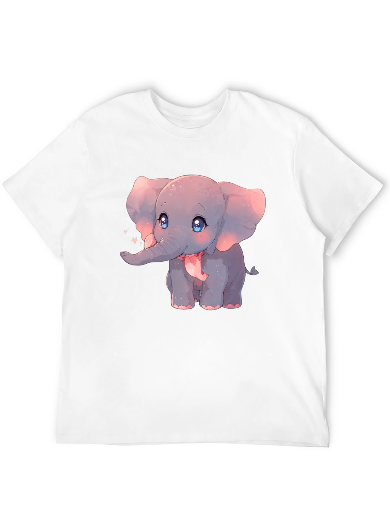 Black Cute Elephant Graphic Black T-Shirt view 12