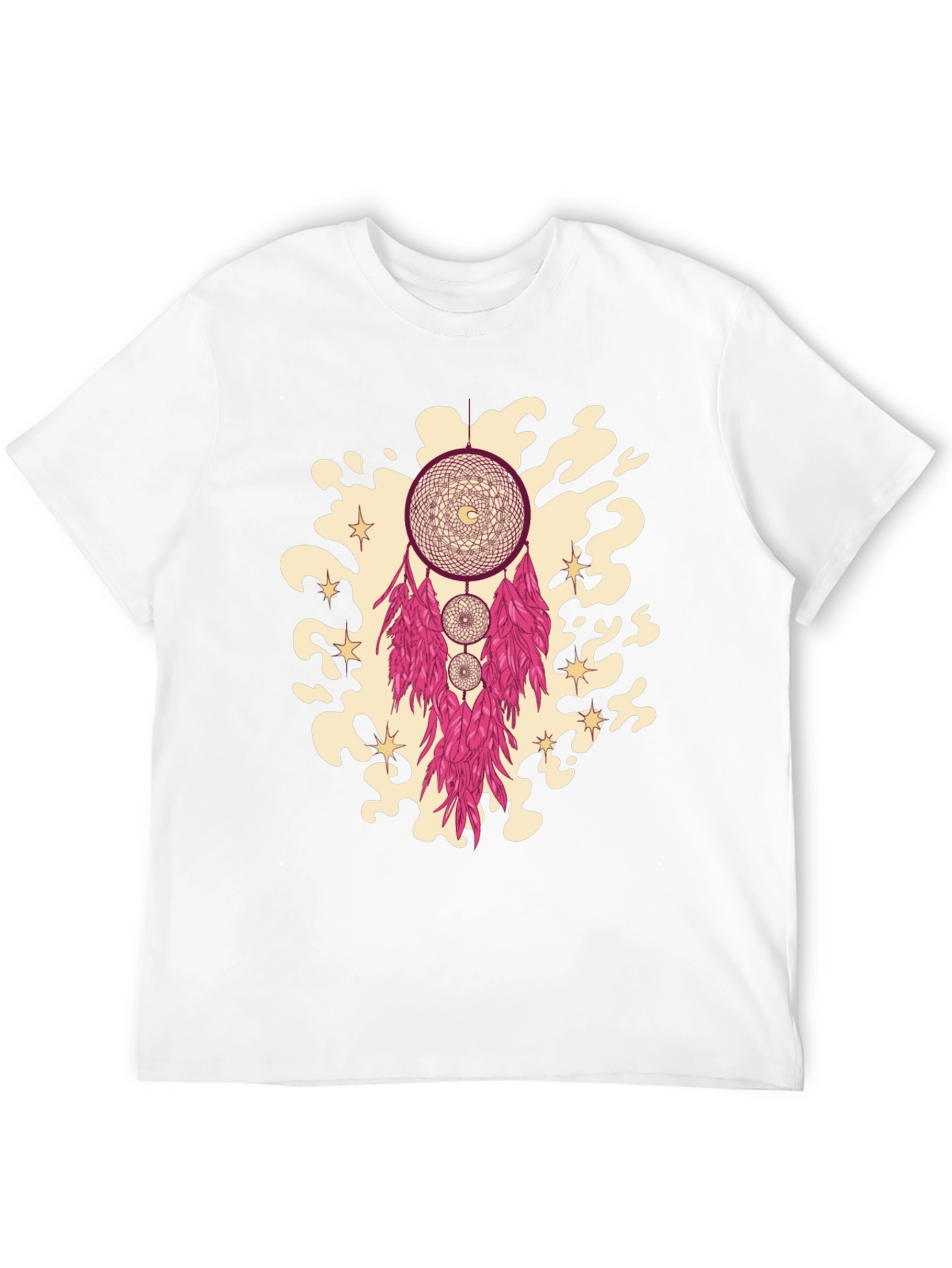 Black Dreamcatcher Graphic Tee - Stylish Black Cotton T-Shirt view 12
