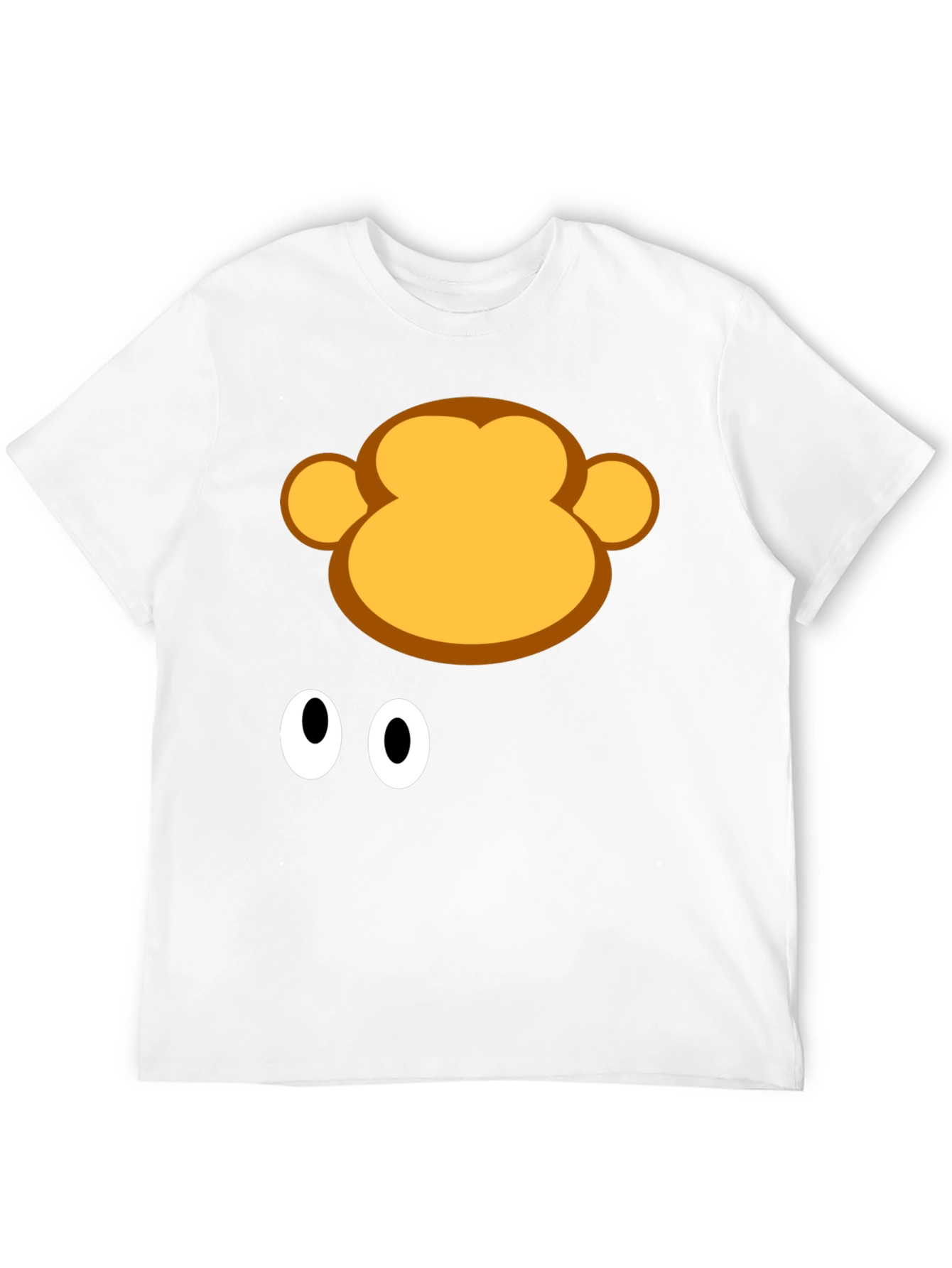 Black Monkey Face Graphic Tee - Fun Black T-Shirt view 12