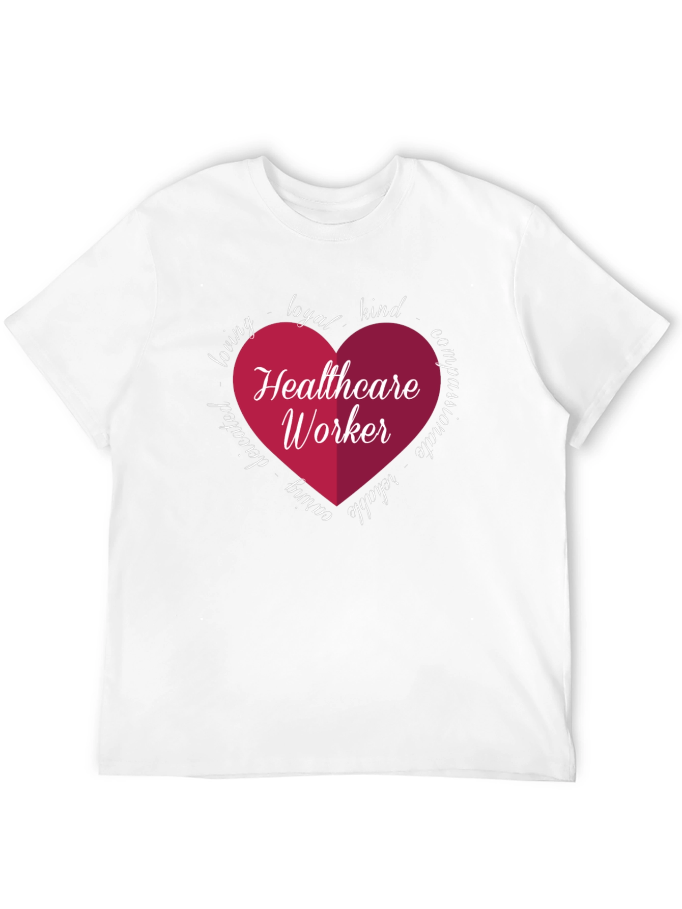 Black Healthcare Worker Heart Graphic Tee - Black view 12