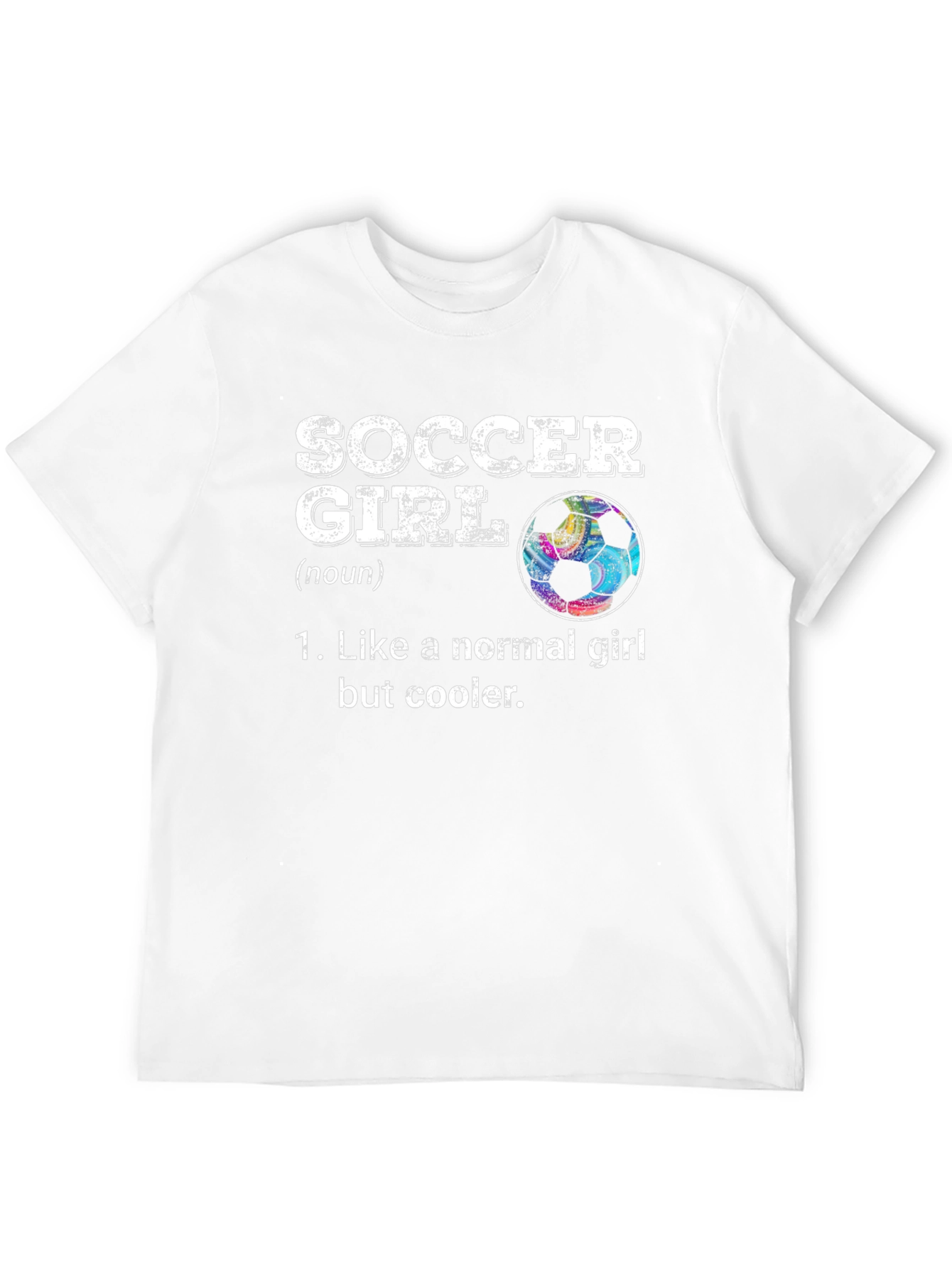 Black Soccer Girl Definition Graphic Tee - Cool & Comfortable view 12