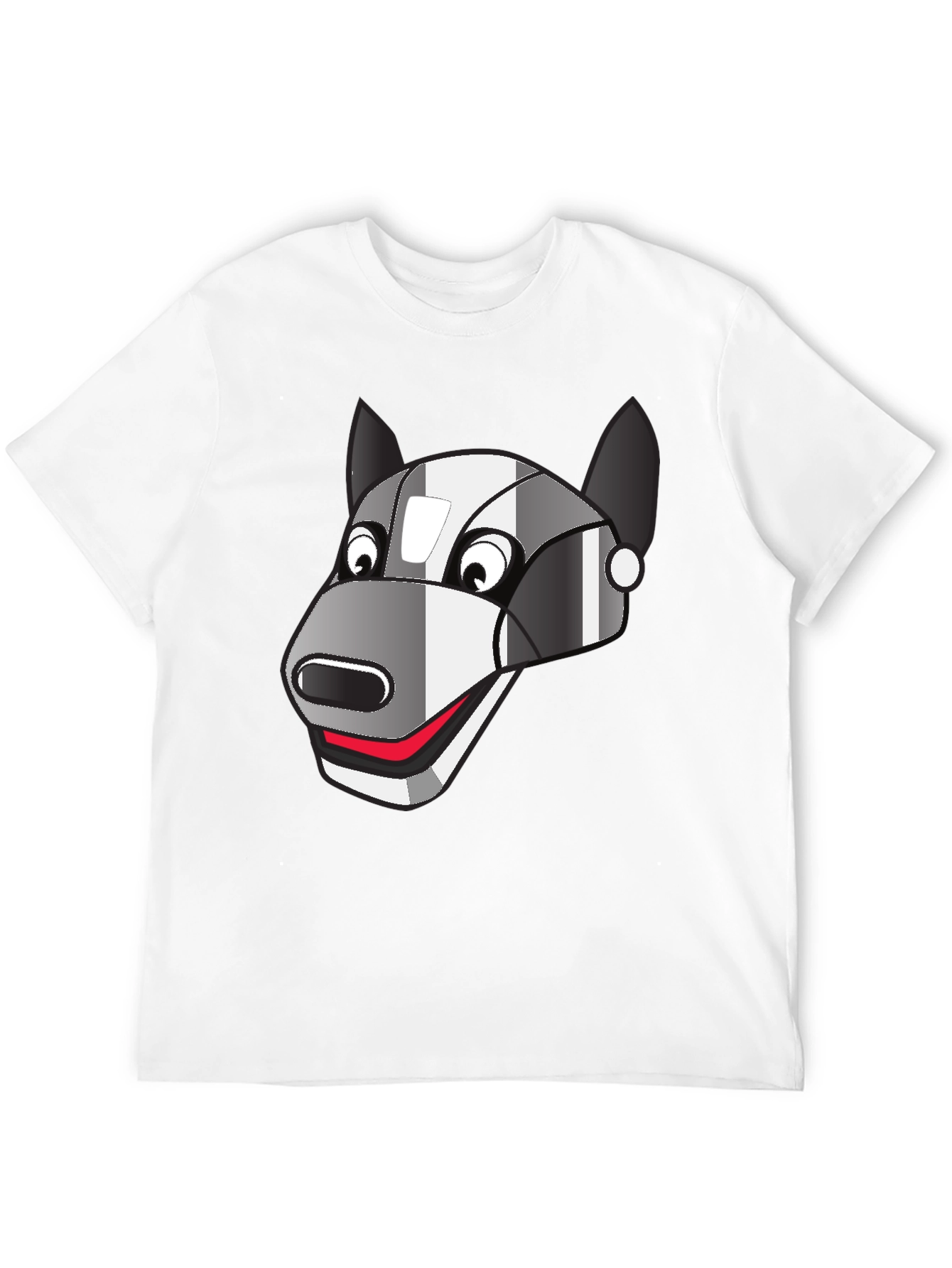 Black Robot Dog Graphic Tee - Black Cotton Blend view 12