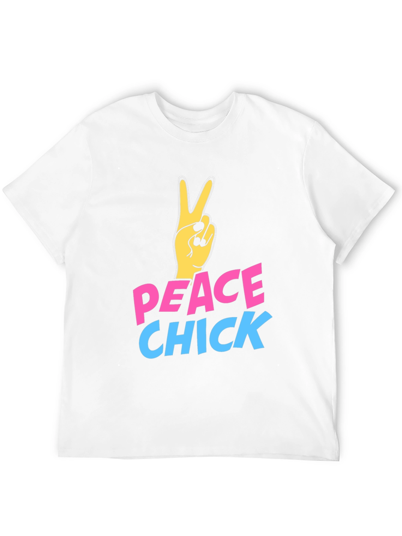 Black Peace Chick Graphic Tee - Black Cotton T-Shirt view 12