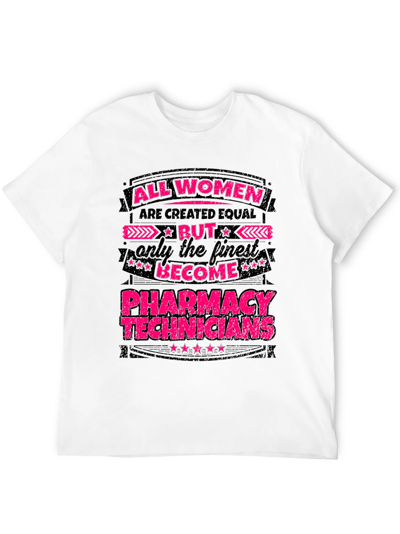 Black All Women Pharmacy Tech T-Shirt - Black Cotton Blend view 12