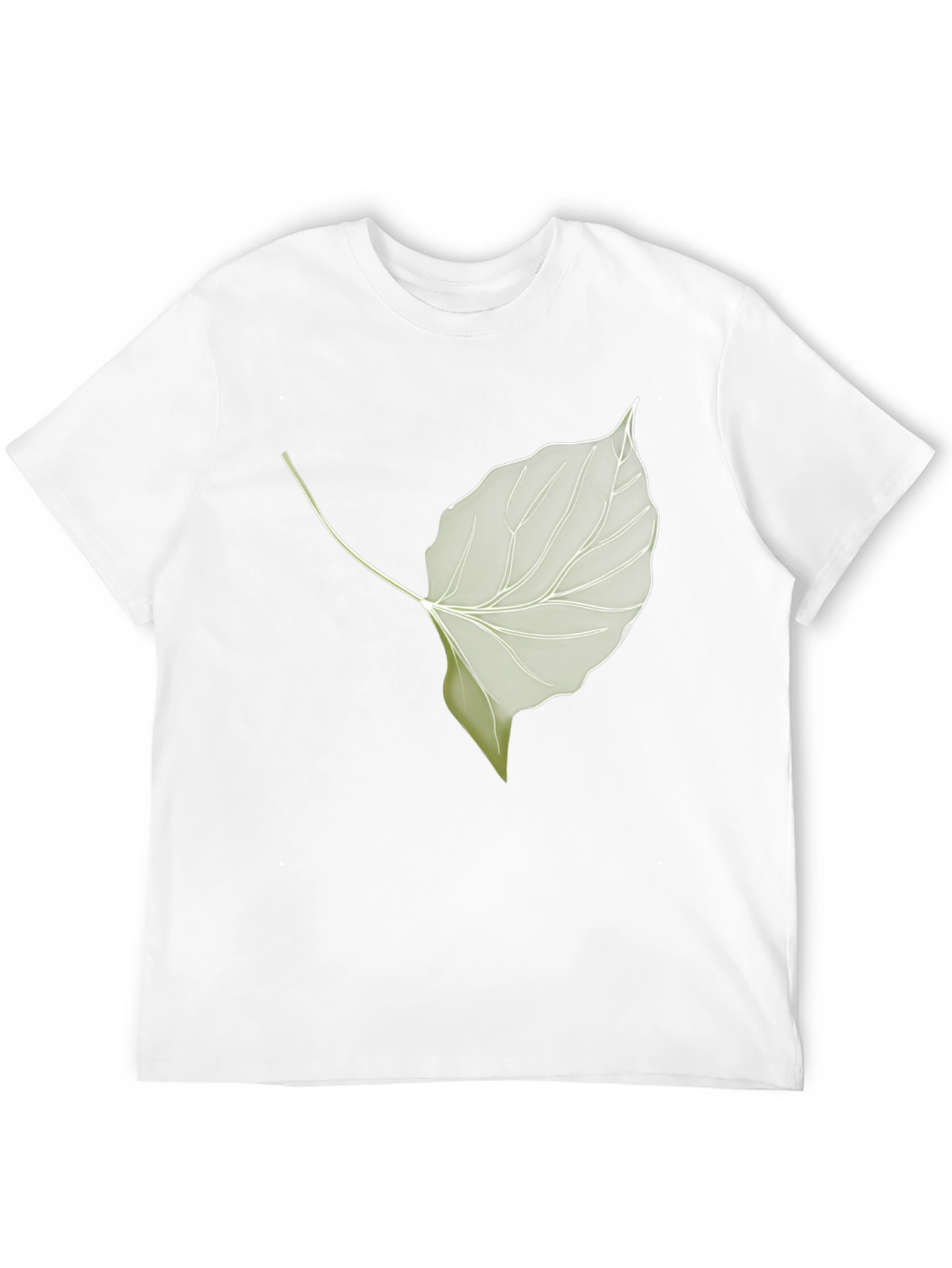 Black Leaf Print Black T-Shirt - Nature Inspired Style view 12