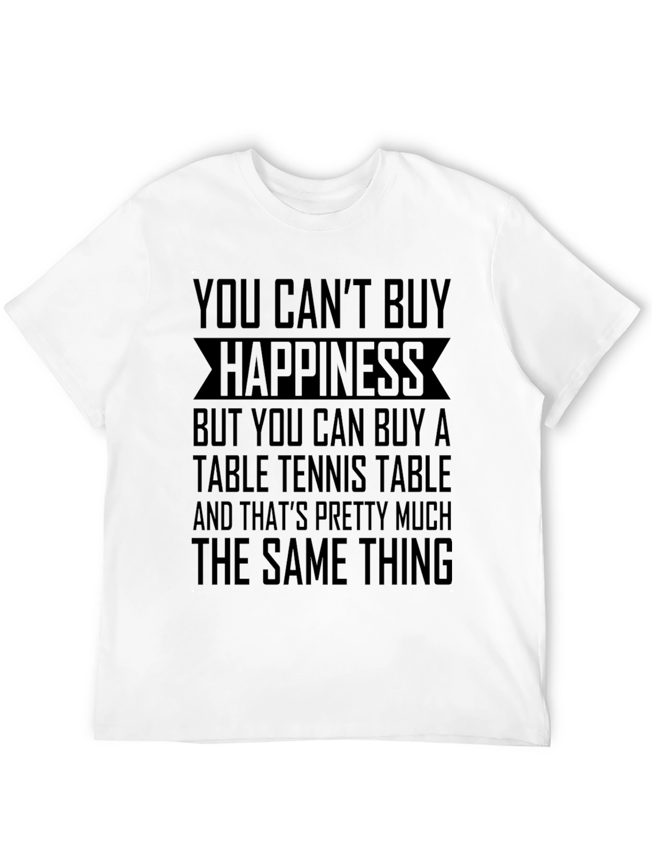 Black Funny Table Tennis T-Shirt - Buy Happiness view 12