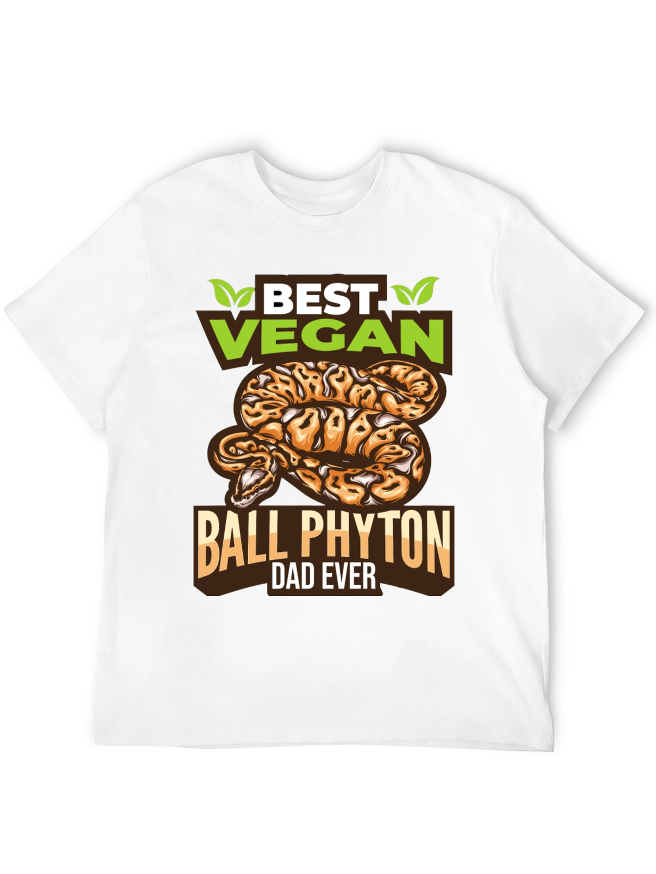 Black Vegan Ball Python Dad T-Shirt - Unique Snake Lover Gift view 12