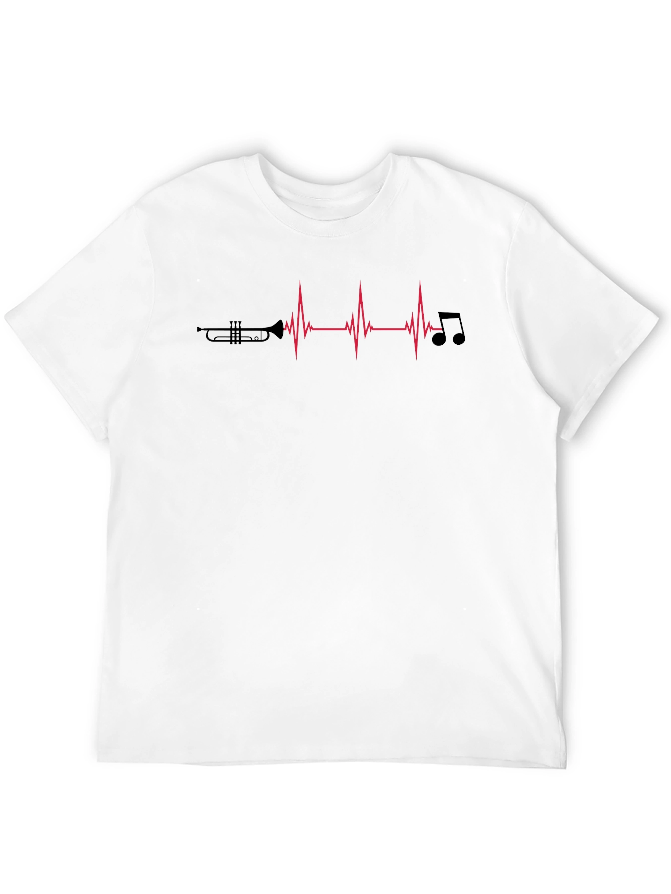 Black Music Heartbeat T-Shirt - Musician Apparel view 12