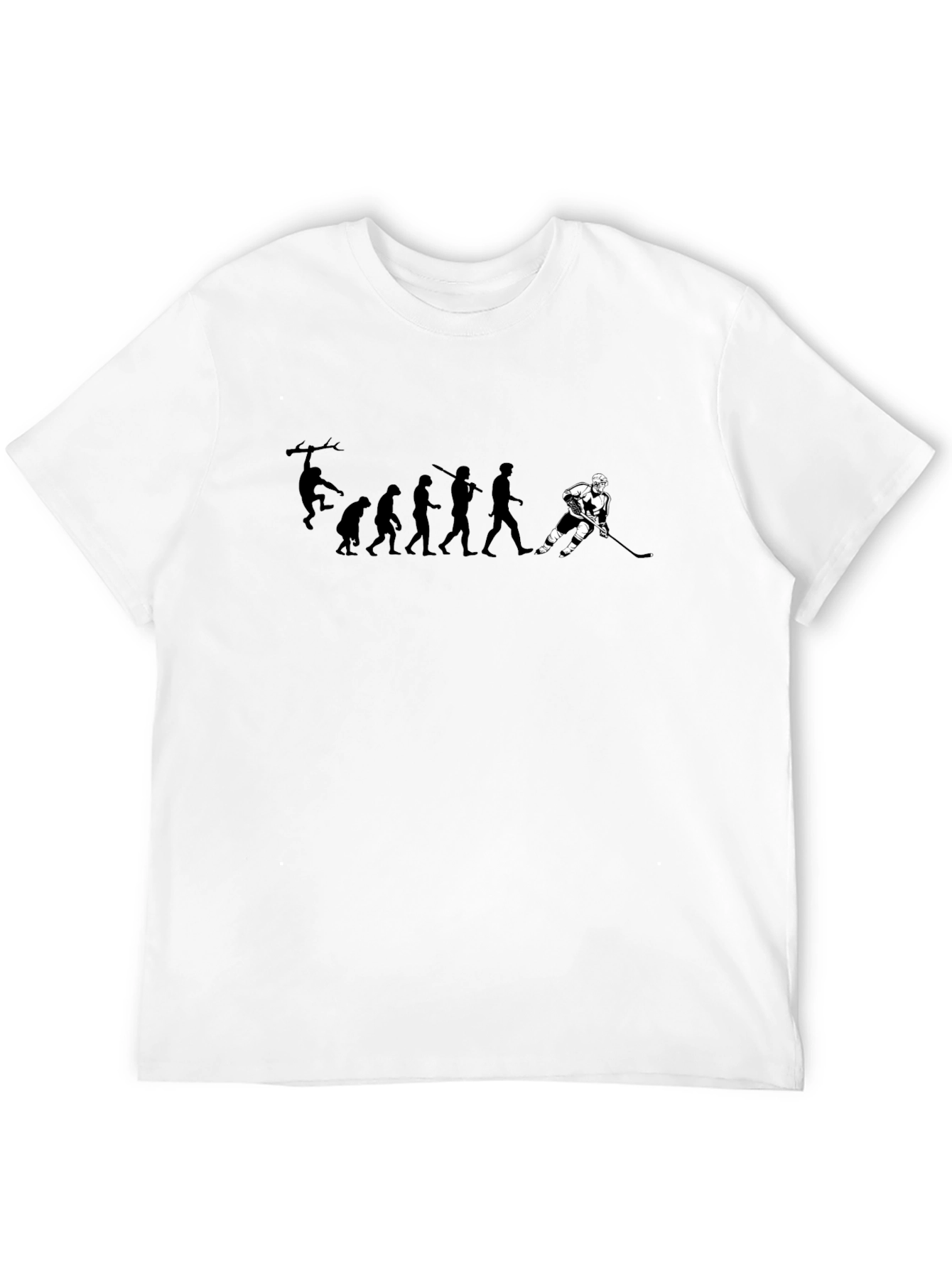 Black Evolution of Hockey Black T-Shirt view 12