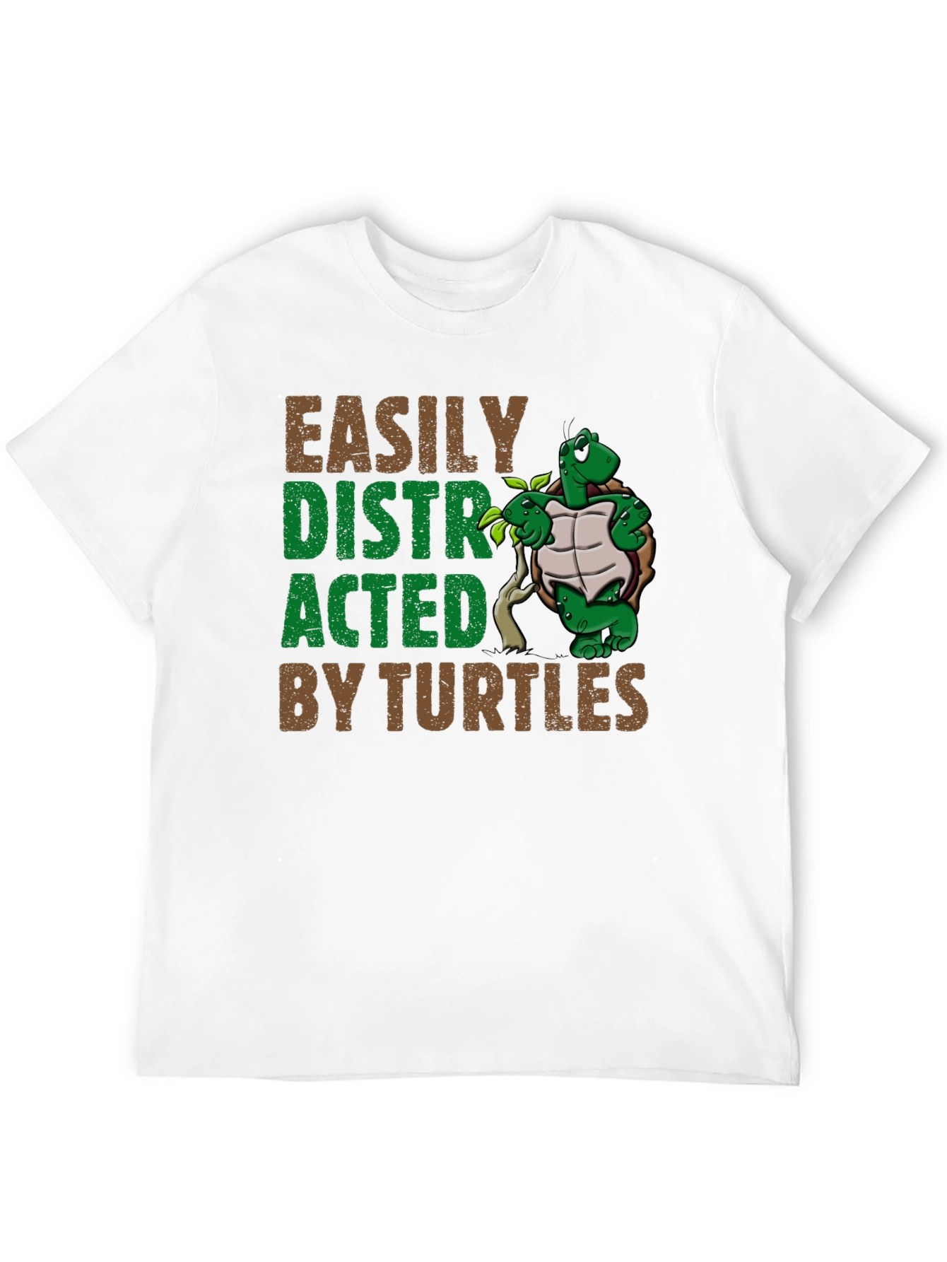 Black Easily Distracted By Turtles Graphic T-Shirt view 12