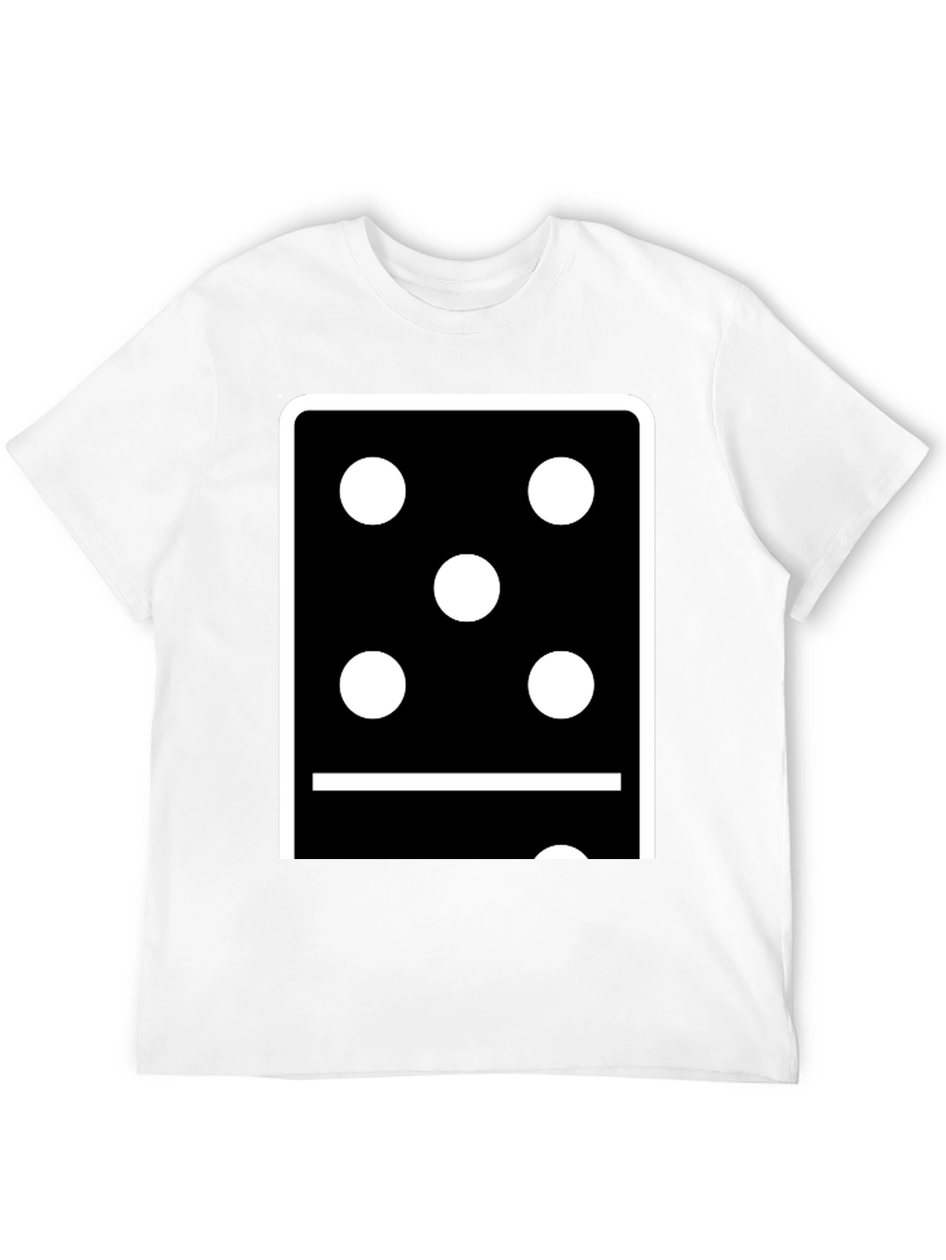 Black Domino Five-One T-Shirt - Black Cotton Graphic Tee view 12
